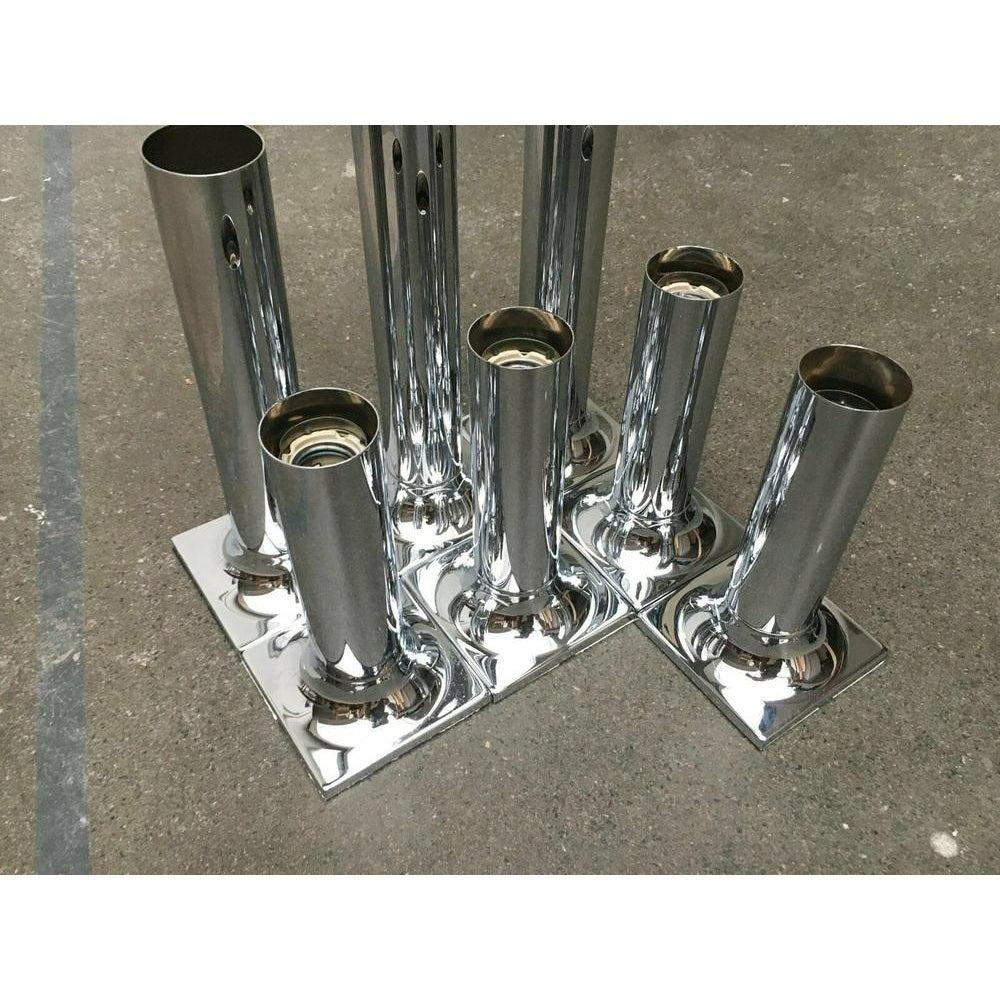 XX secolo Set di 7 soffitti di metà secolo dell'era spaziale tedesca modello A248 Chrome, anni '60 in vendita