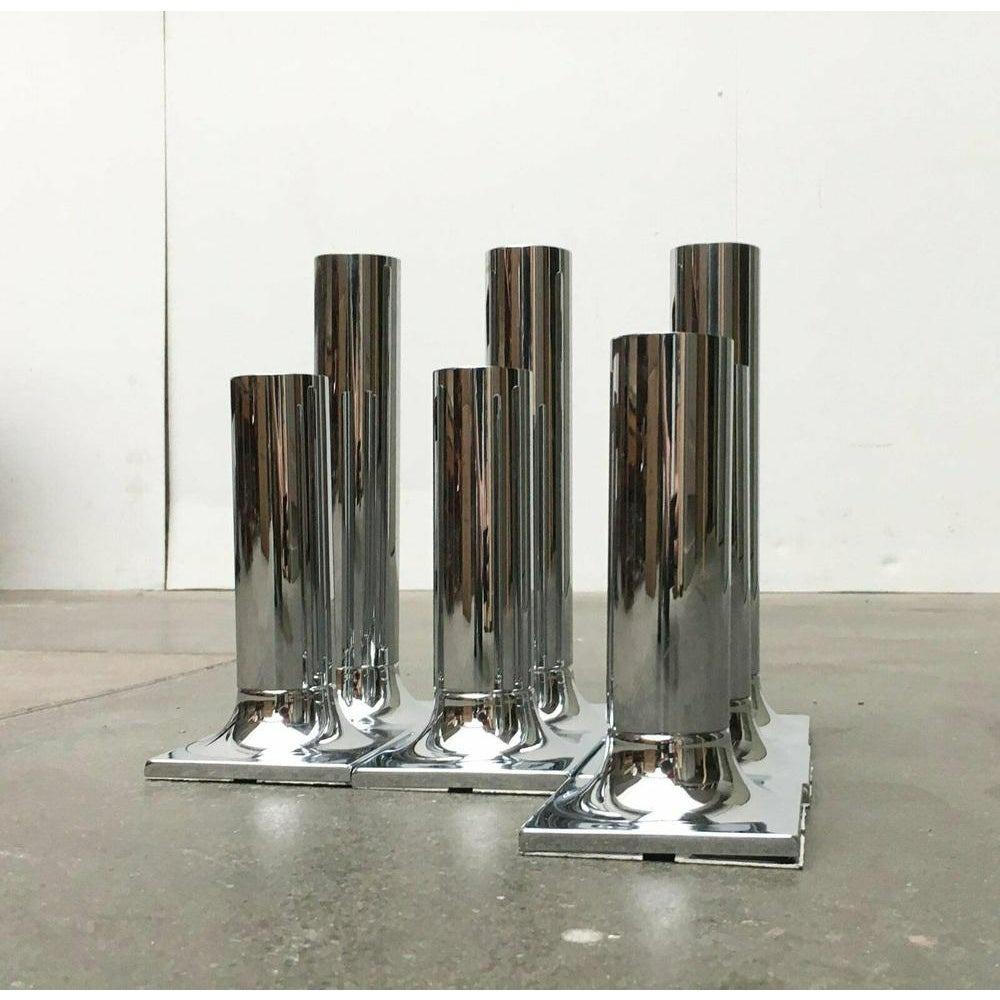 Set di 7 soffitti di metà secolo dell'era spaziale tedesca modello A248 Chrome, anni '60 in vendita 3