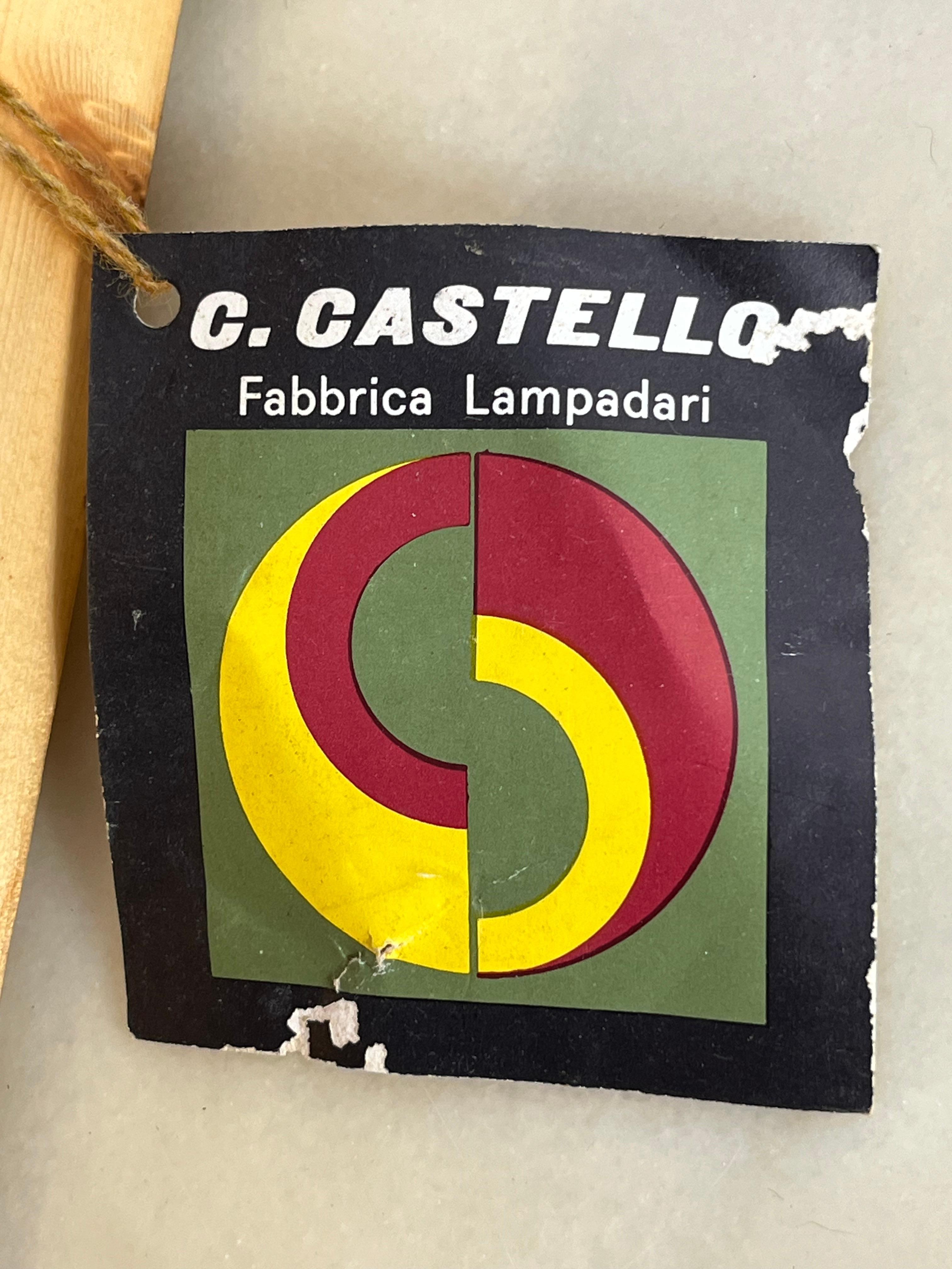 Ensemble de 7 lampes murales en Wood et laiton du milieu du siècle, design italien, années 1960 en vente 4