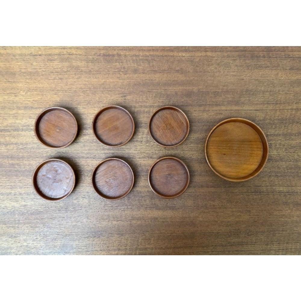 Set of 7 Mid-Century Wooden Bowls, 1960s In Excellent Condition For Sale In Hamburg, DE