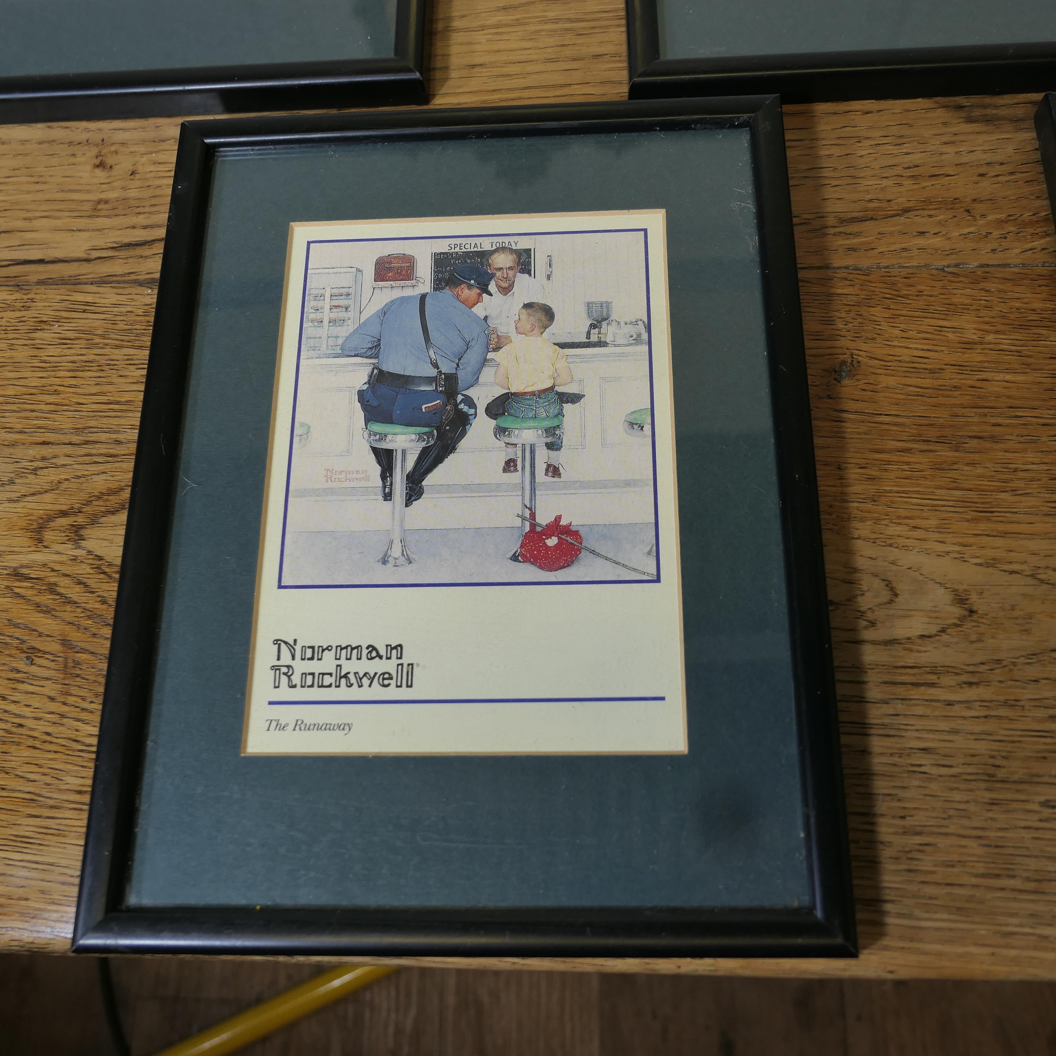 Set of 7 Mounted and Framed Norman Rockwell Prints  A charming set of 7 In Good Condition For Sale In Godshill, Isle of Wight