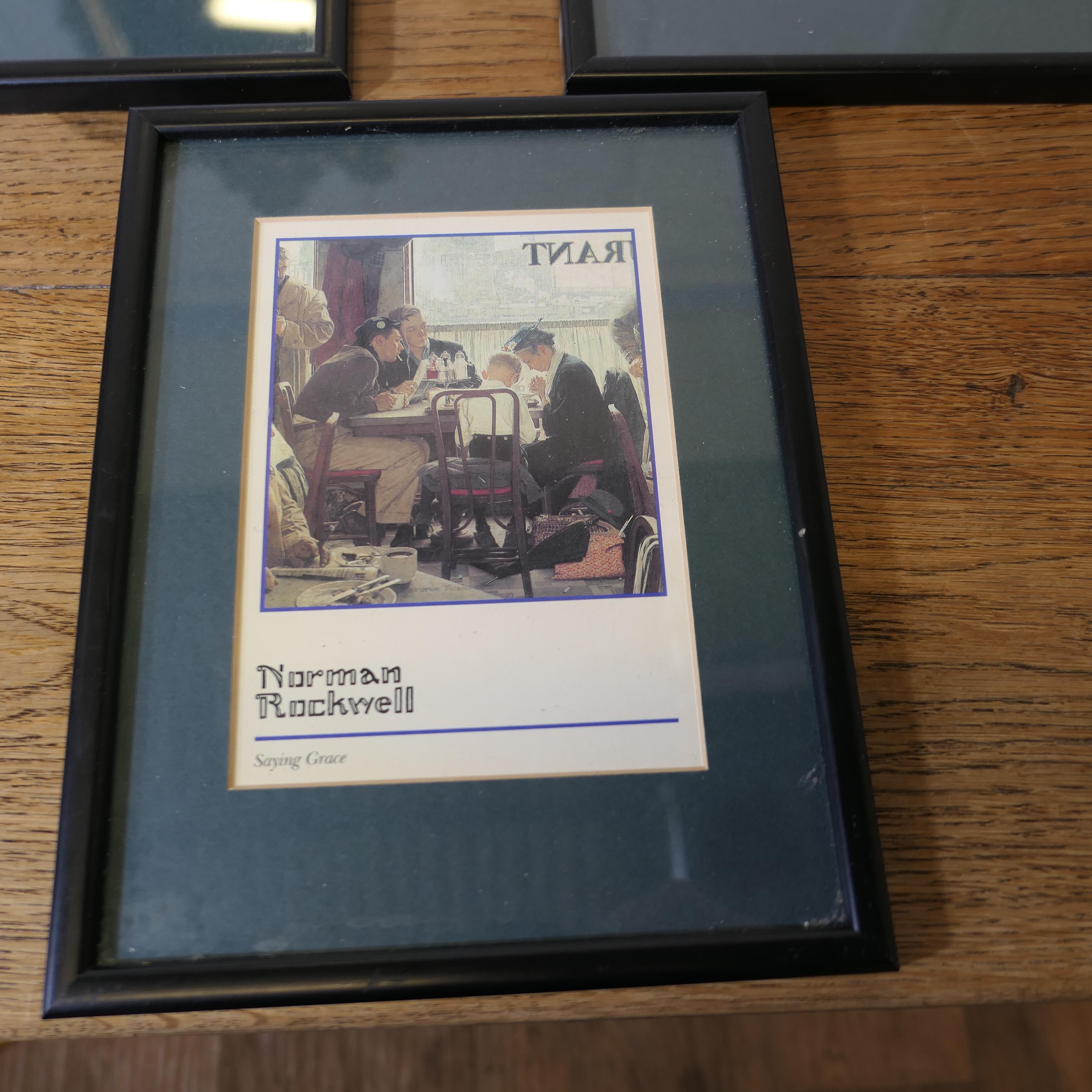 Mid-20th Century Set of 7 Mounted and Framed Norman Rockwell Prints  A charming set of 7 For Sale