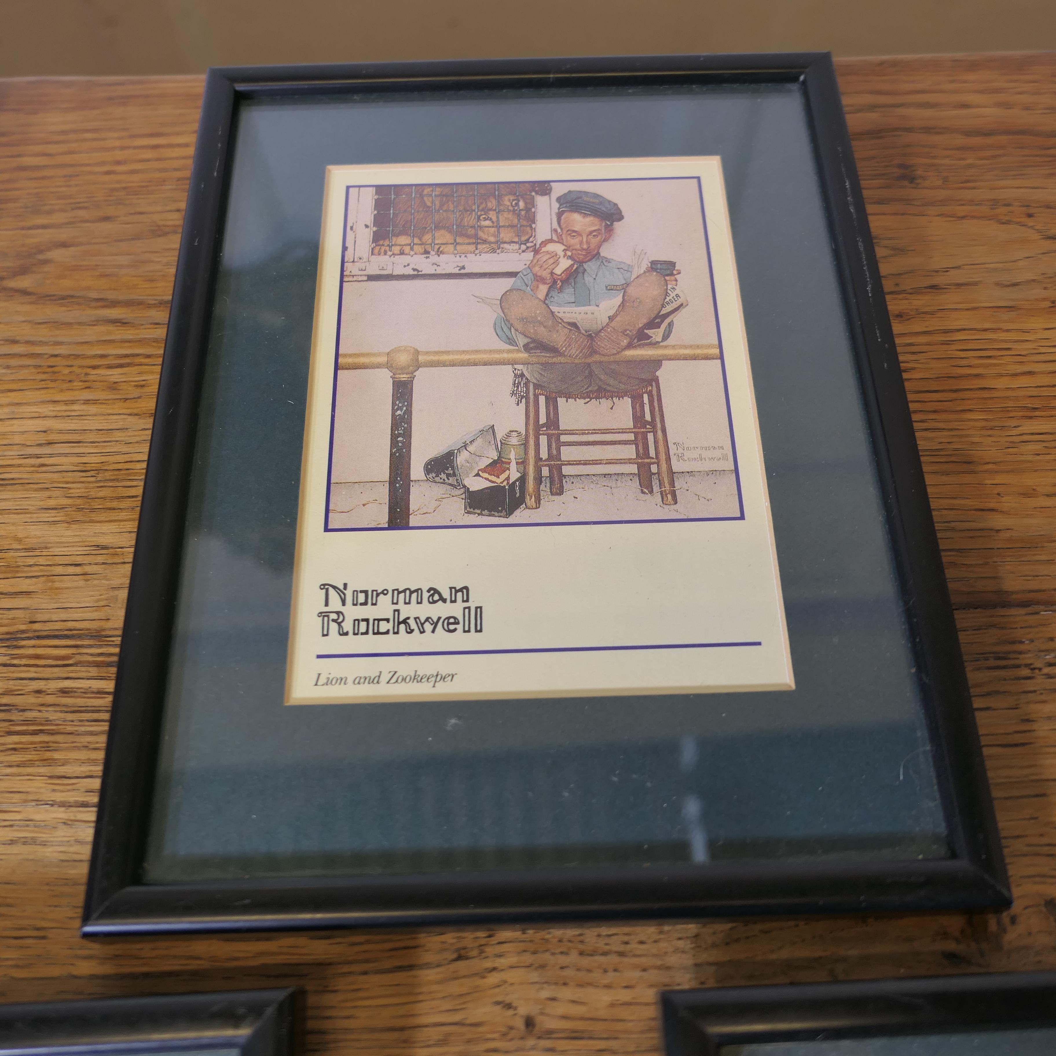 Paper Set of 7 Mounted and Framed Norman Rockwell Prints  A charming set of 7 For Sale