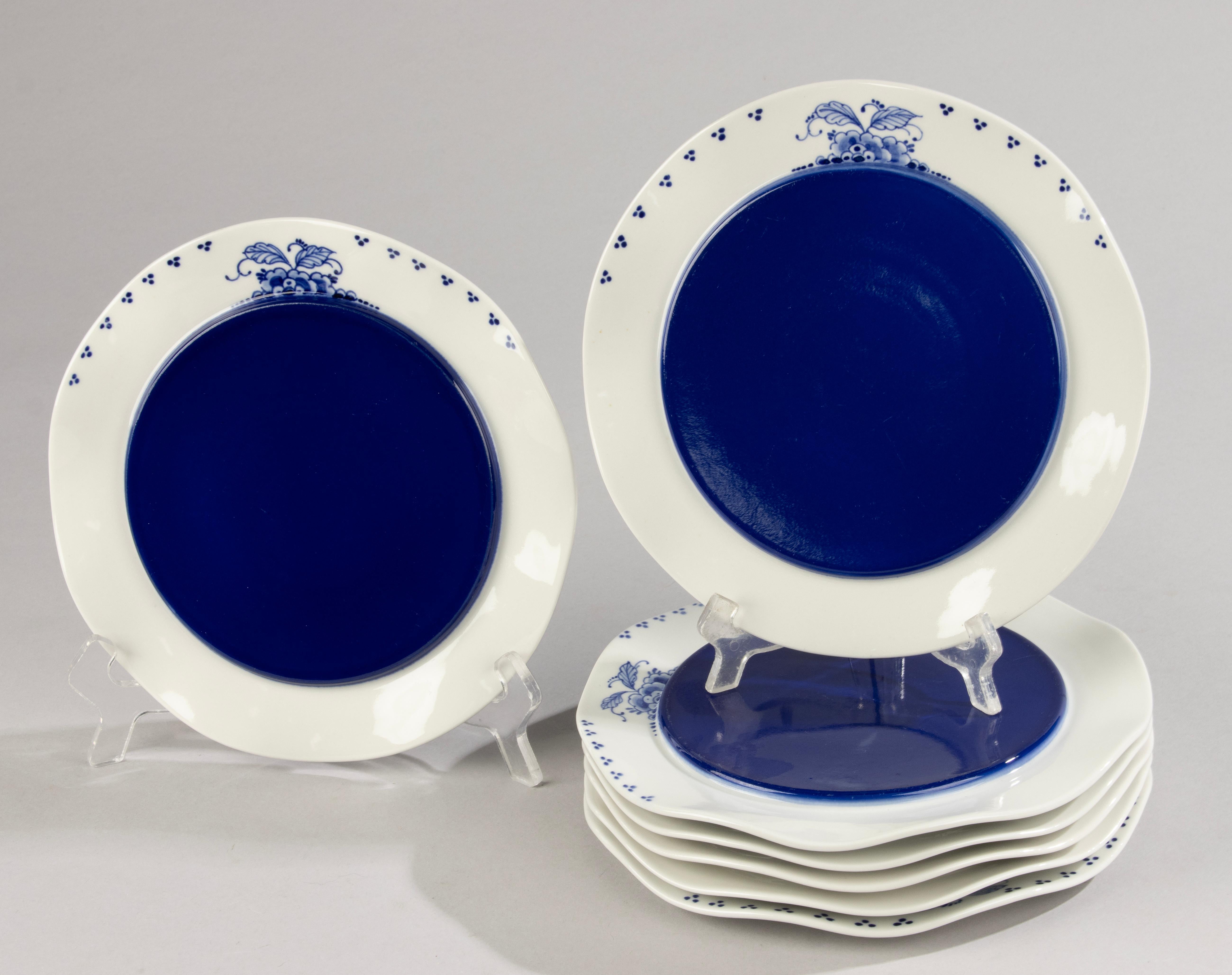 Set of 7 Porcelain Plates - Albertine - Bořek Šípek for De Porceleyne Fles Delft For Sale 7