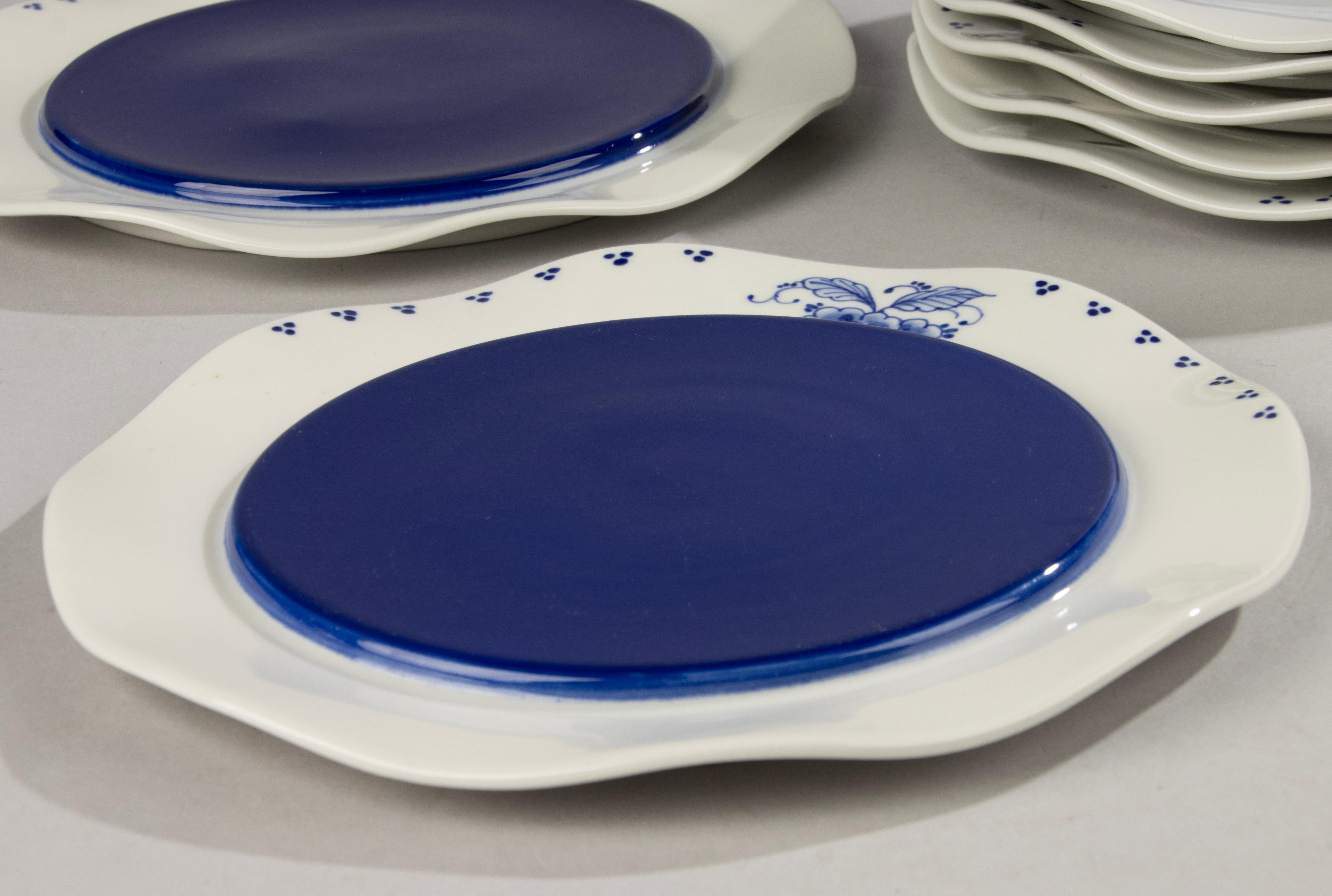Set of 7 Porcelain Plates - Albertine - Bořek Šípek for De Porceleyne Fles Delft For Sale 9