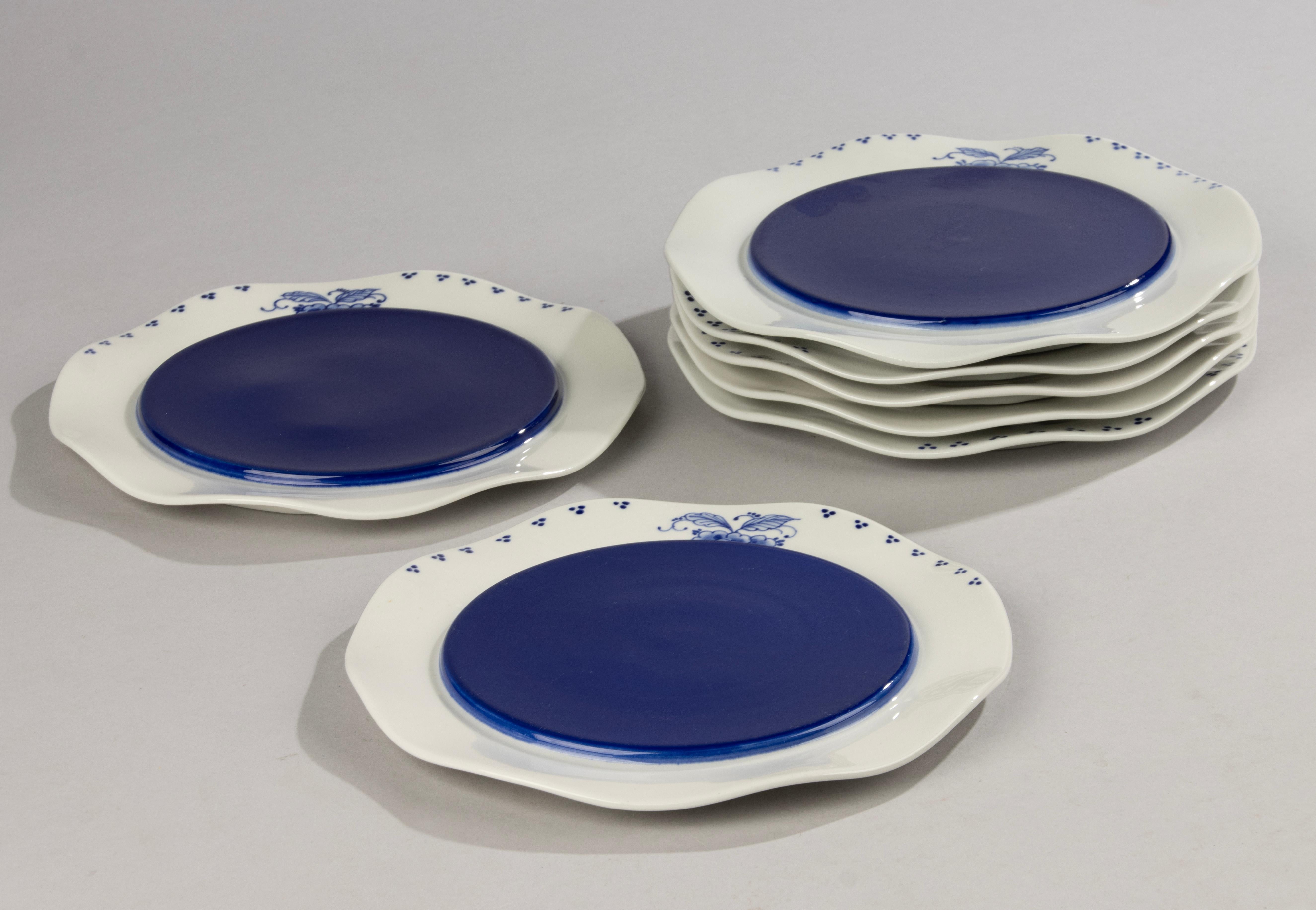 Dutch Set of 7 Porcelain Plates - Albertine - Bořek Šípek for De Porceleyne Fles Delft For Sale