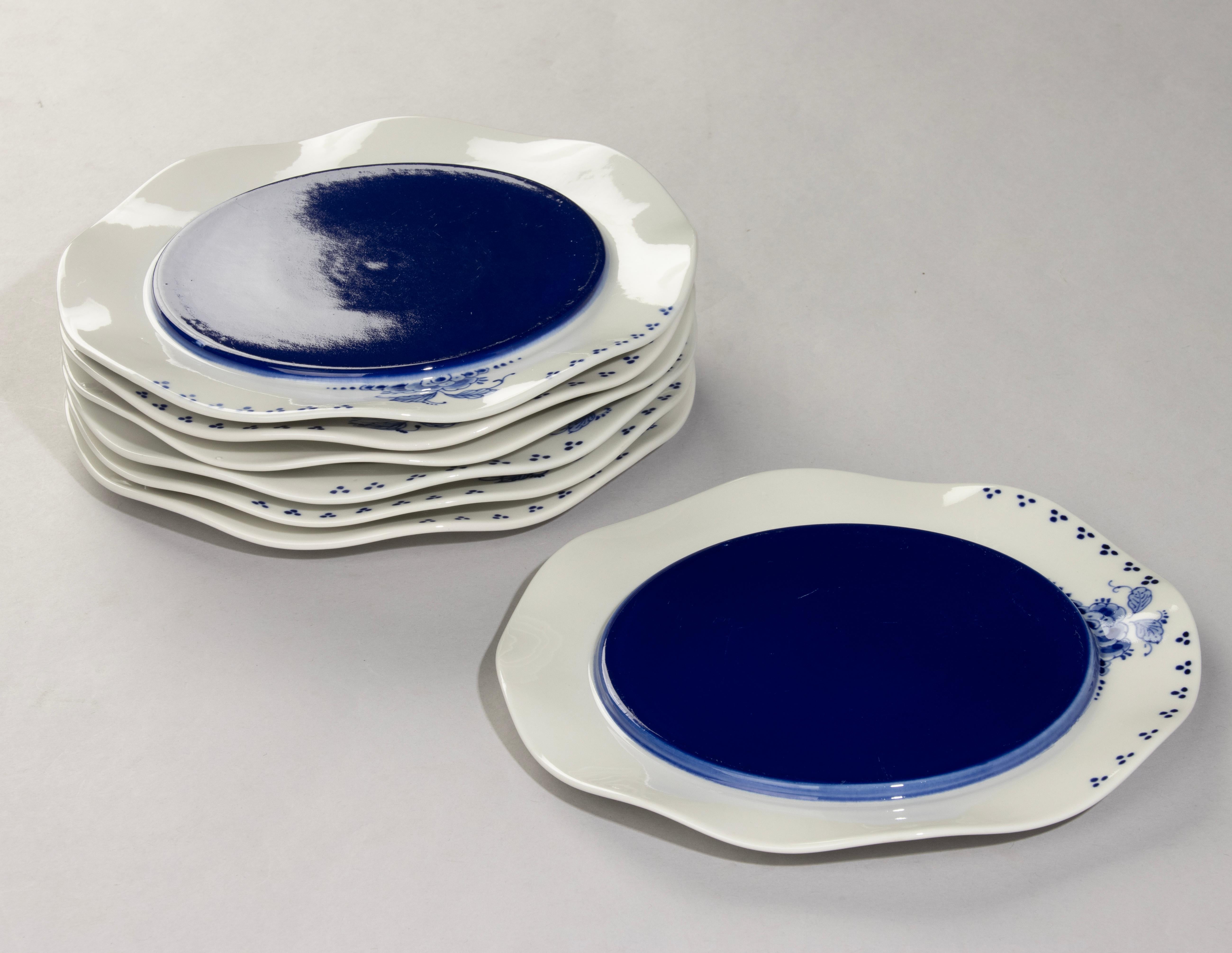 Hand-Painted Set of 7 Porcelain Plates - Albertine - Bořek Šípek for De Porceleyne Fles Delft For Sale