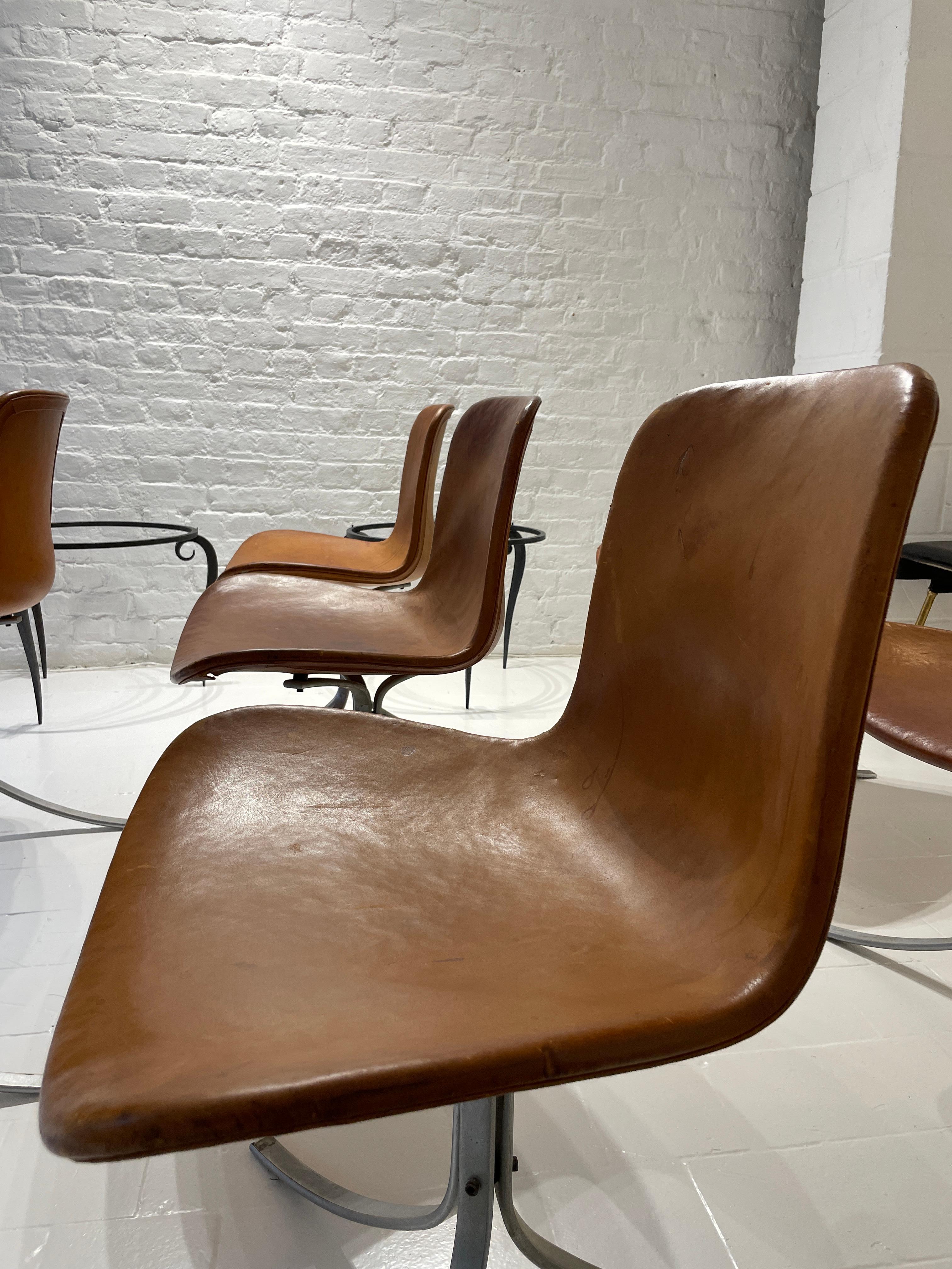 Ensemble de 7 chaises de salle à manger Poul Kjaerholm modèle PK9  Première édition  E. Kold  1961 en vente 5