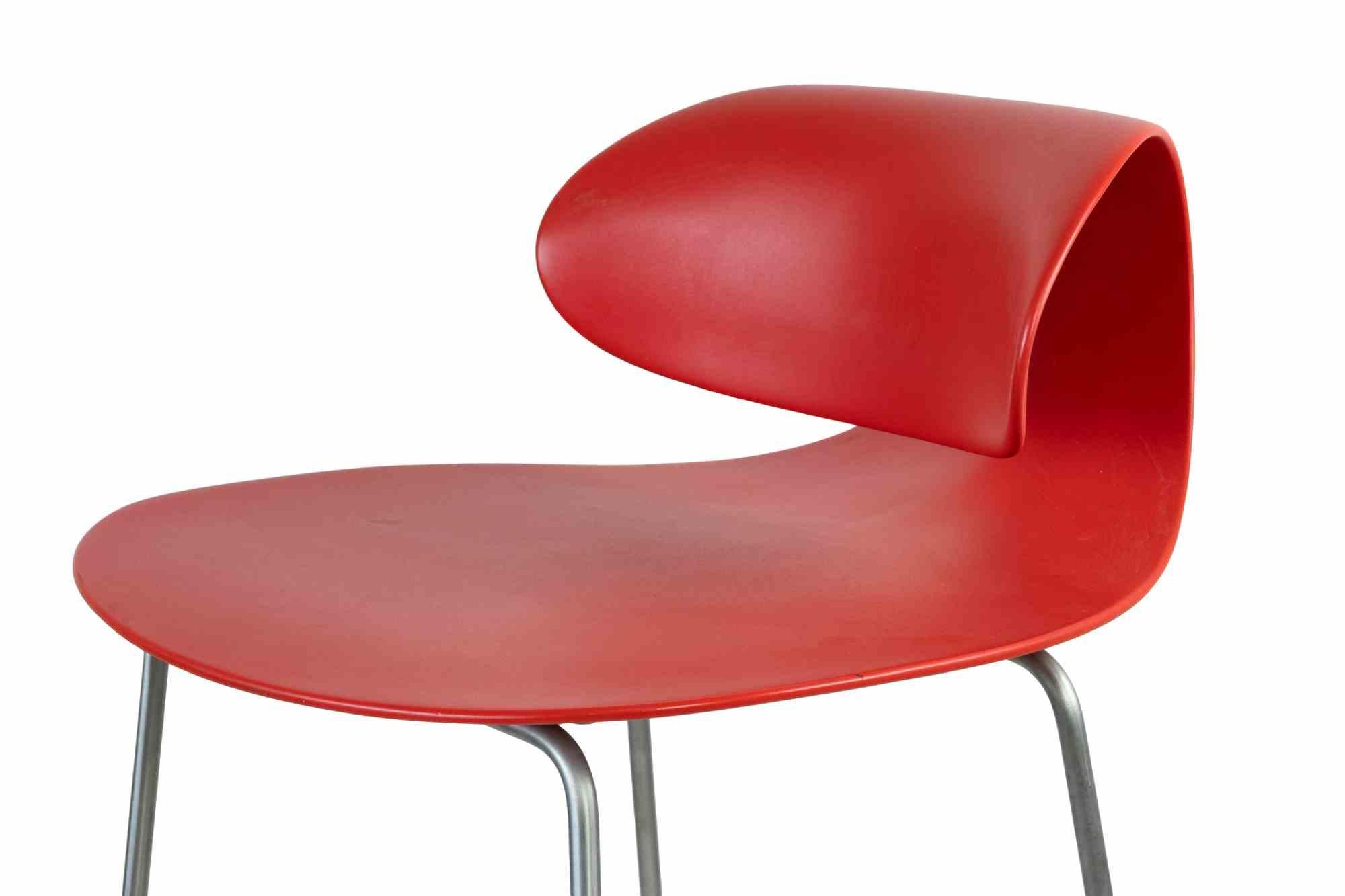 Set of 7 Red Maxima Benches by William Sawaya & Paolo Moroni, Italy 1990s In Good Condition For Sale In Roma, IT
