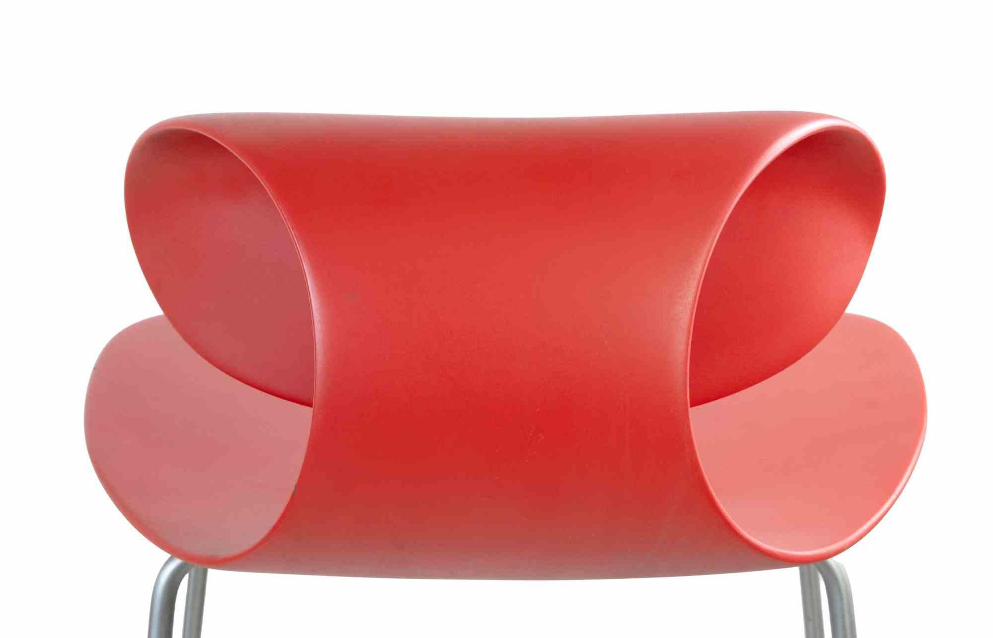 Set of 7 Red Maxima Benches by William Sawaya & Paolo Moroni, Italy 1990s For Sale 2