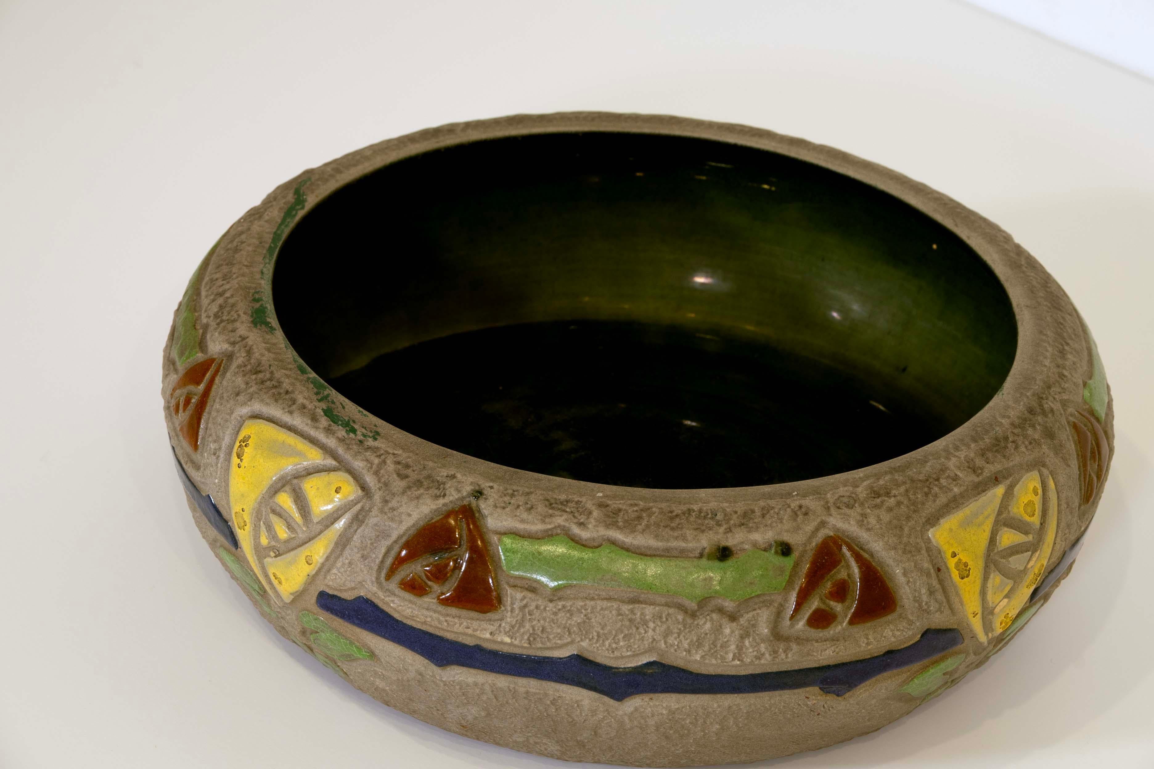 Set of 7 Roseville Ceramic Pottery Pieces Arts & Crafts Early 20th Century For Sale 16