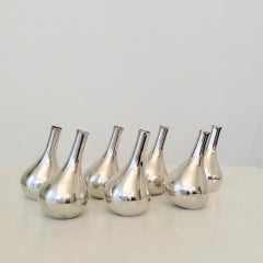 Set of 7 Silver Plated Tilting Candleholders, for Dansk, Denmark, circa 1960