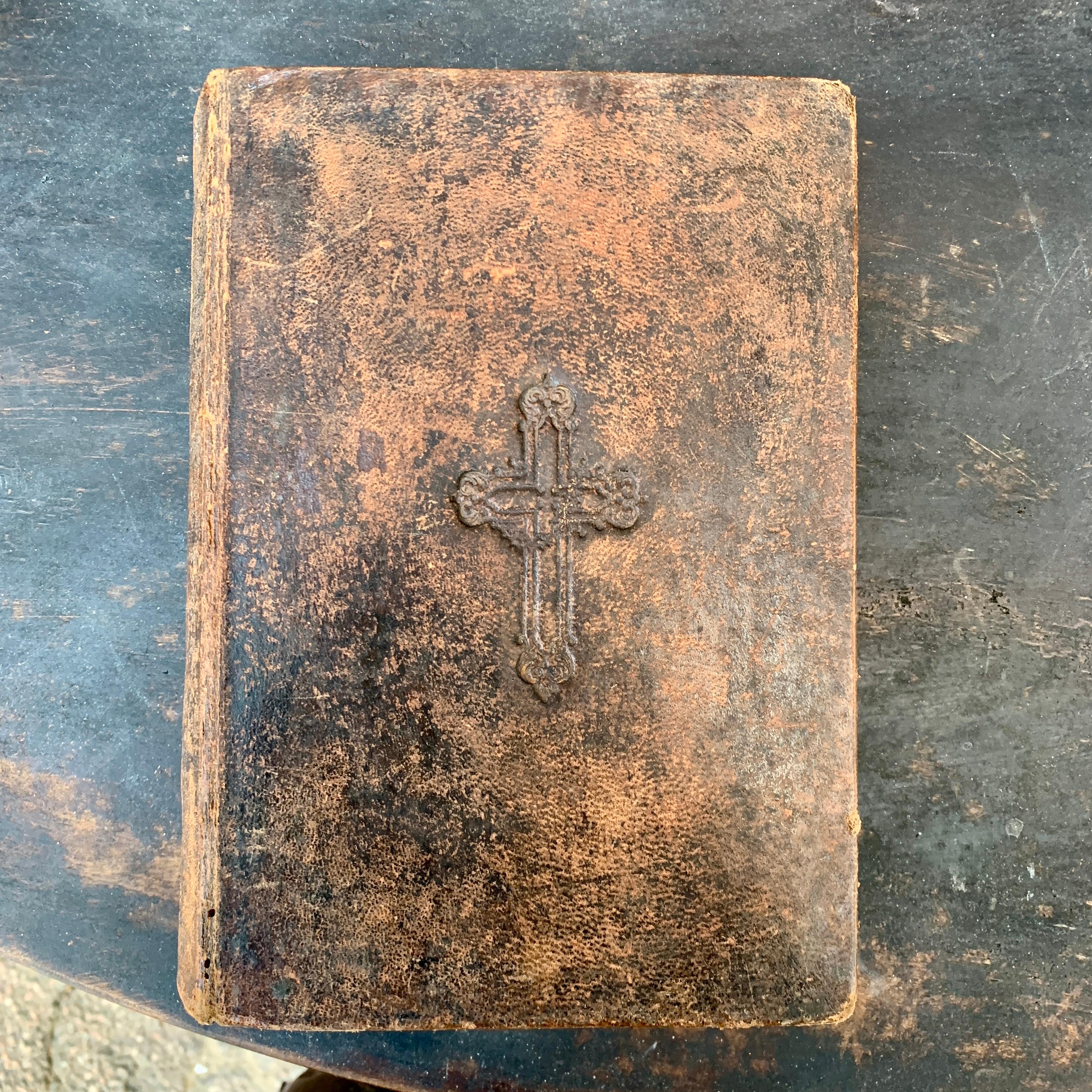 Set of 7 Swedish 19th Century Leather-Bound Bible Books 8