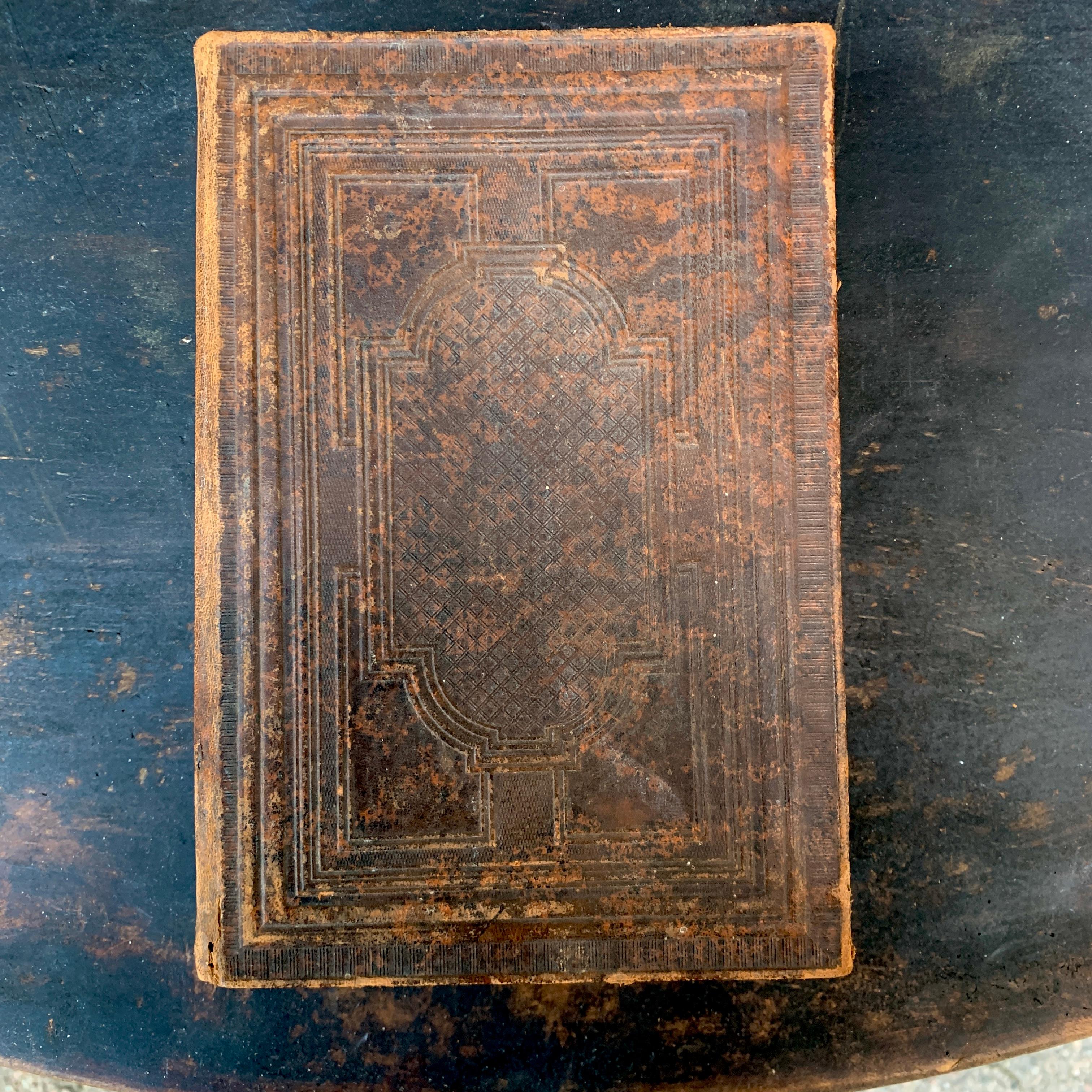 Set of 7 Swedish 19th Century Leather-Bound Bible Books 9