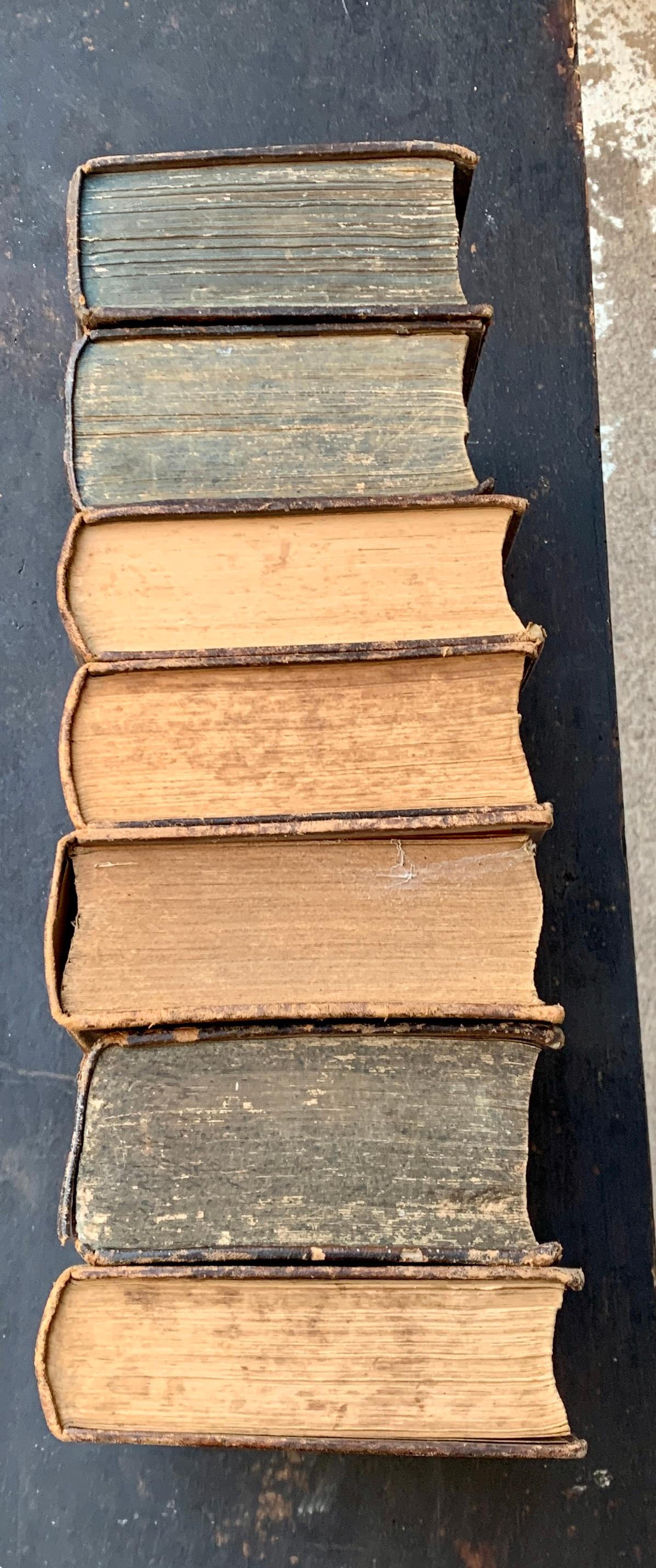 Set of 7 Swedish 19th Century Leather-Bound Bible Books 11