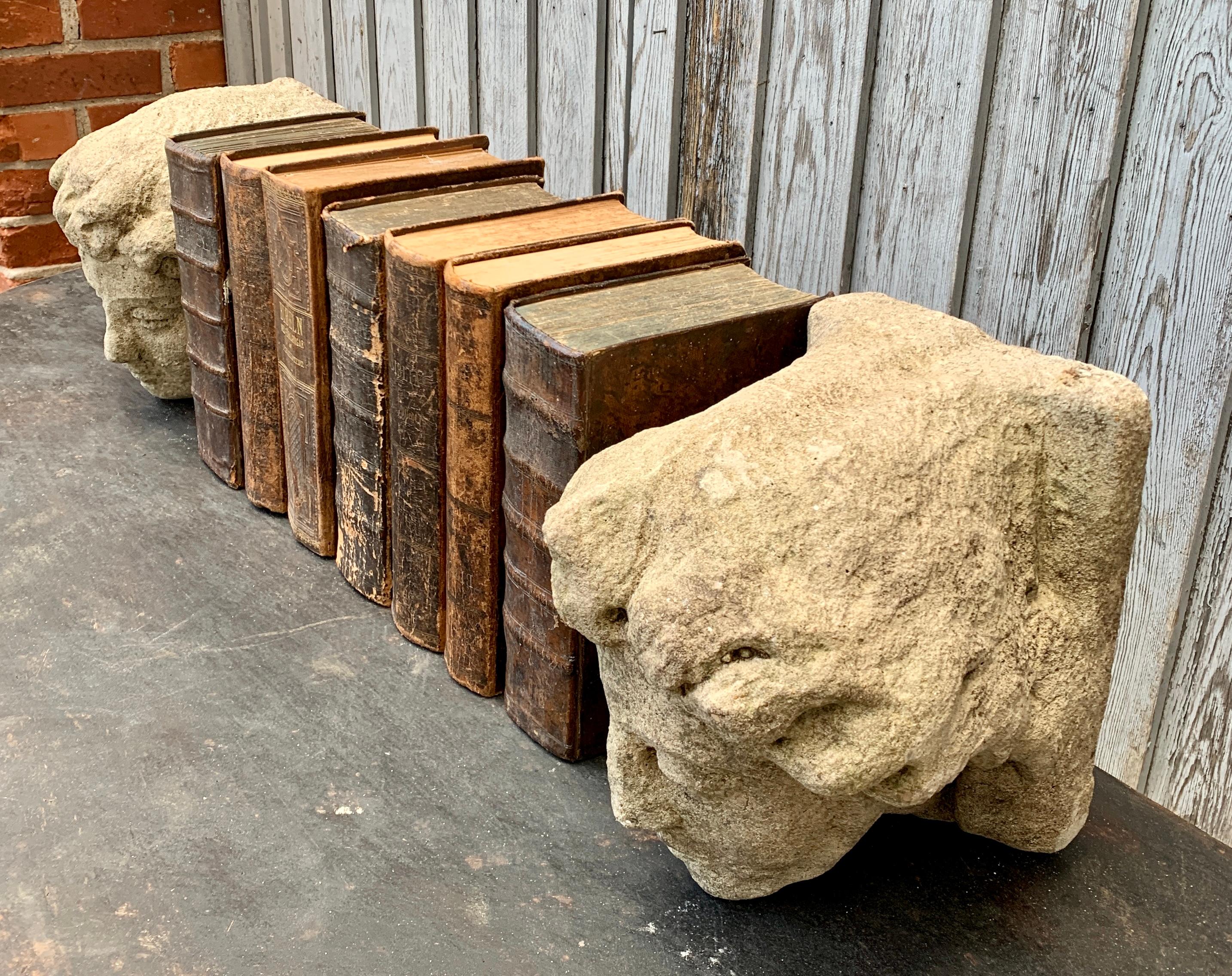 Set of 7 Swedish 19th Century Leather-Bound Bible Books 1