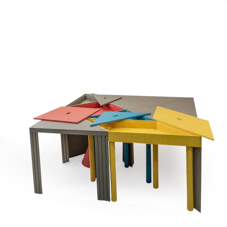 Set of 7, Tangram Tables by Massimo Morozzi for Cassina, 1980s For Sale 4