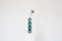Set of 7 Teal Bubble Vases by Valeria Vasi