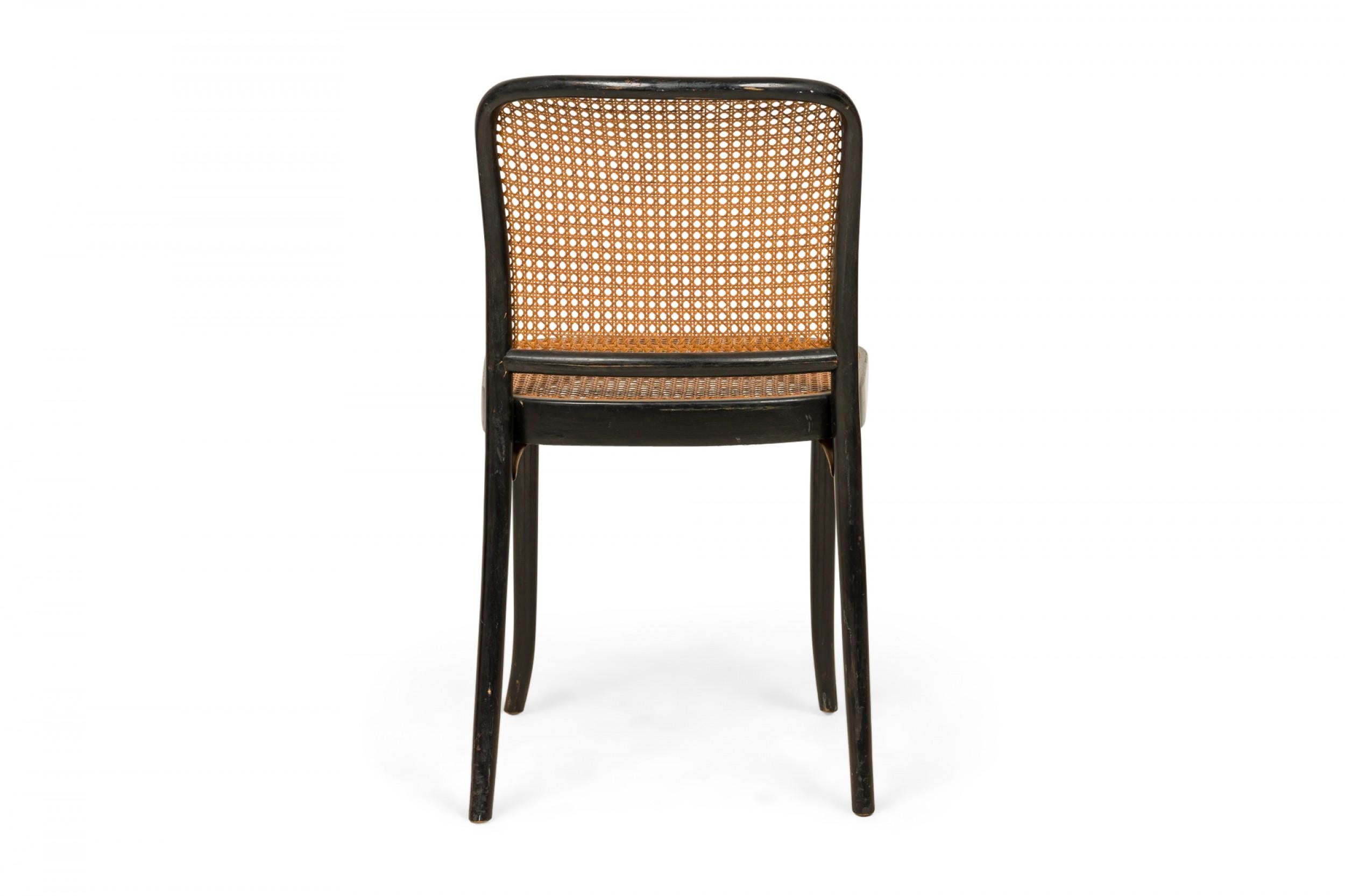 Set of 7 Thonet Bentwood Caned Dining Chairs For Sale 1
