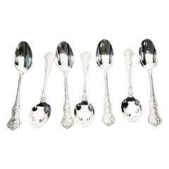Set of 7 Tiffany & Co. 1878 Olympian Sterling Silver Teaspoons, No Monogram