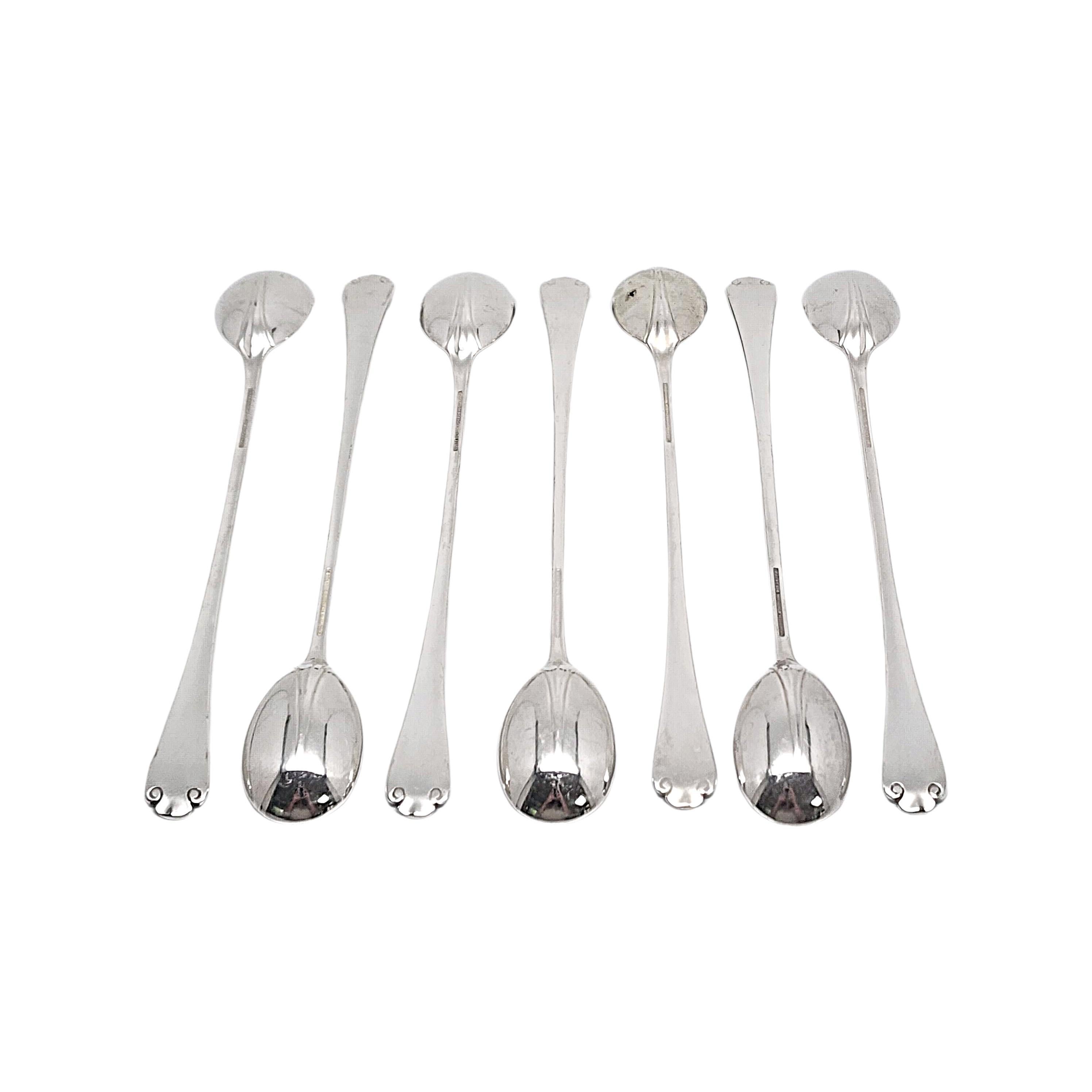 Set of 7 sterling silver iced tea spoons by Tiffany & Co in the Flemish pattern.

No monogram.

The Flemish pattern features a simple and elegant scroll design, making it a timeless classic that is still in demand today. Hallmarks date these pieces