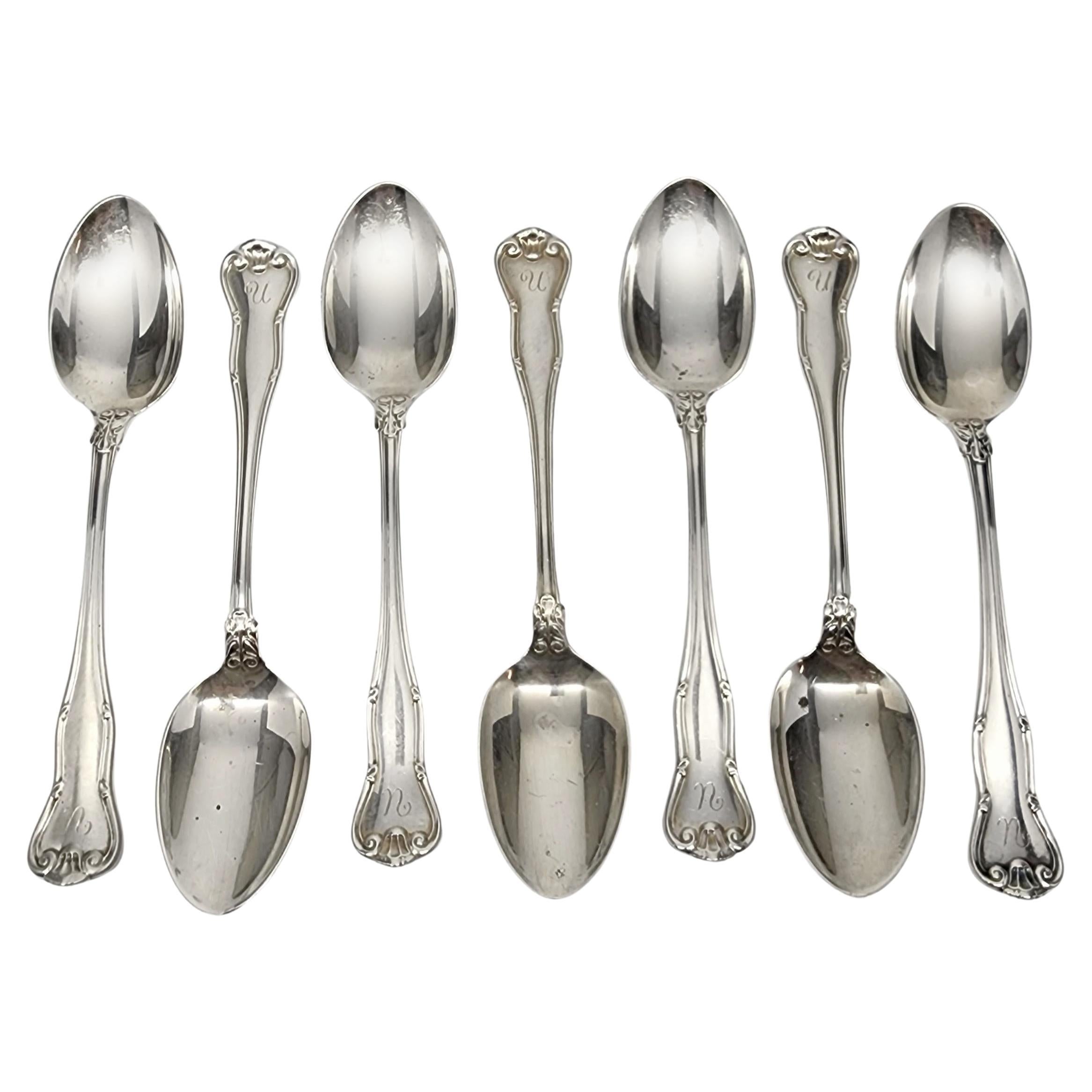 Set di 7 cucchiaini d'argento Tiffany & Co. Provence da 6" c/mono #15392