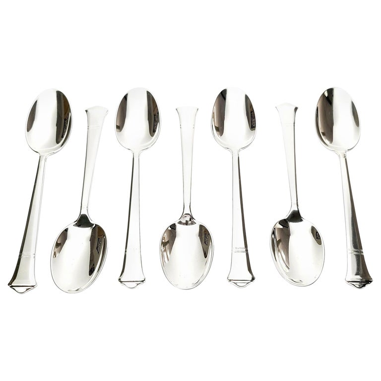 Set of 7 Tiffany and Co Windham Pattern Sterling Silver Teaspoons For Sale at 1stDibs Set of 7 Tiffany and Co Windham Pattern... 