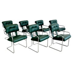 Set of 7 'Tucroma' Chairs in Green by Guido Faleschini, 1970s Italy