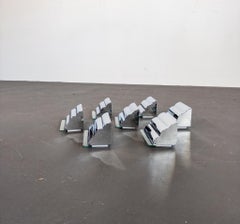 Set of 7 Vintage Chrome Wall Sconces / Wall Lights by Elite Products, Holland