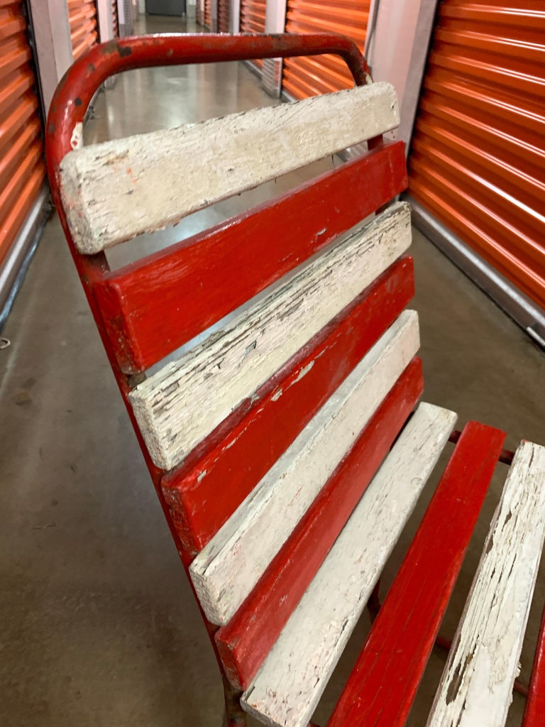 Set of 7 Vintage French Outdoor Dining Chairs at 1stDibs