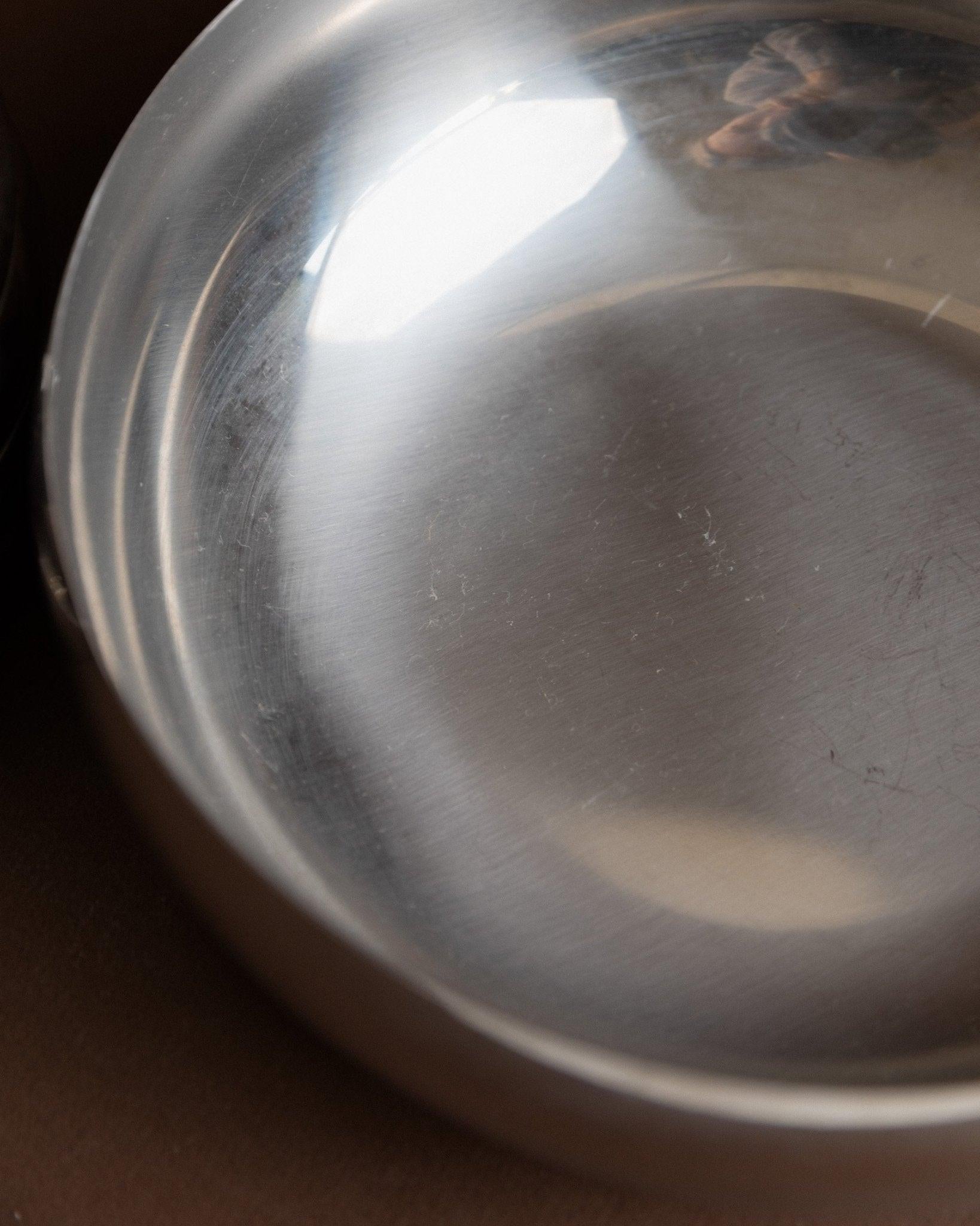 Satz von 7 Vintage-Edelstahlschüsseln A Space Age Design, Italien, 1980er Jahre im Angebot 4