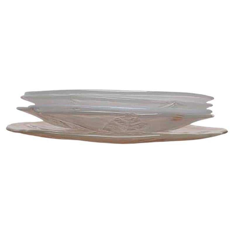 Set di 7 piatti floreali in vetro svedese vintage e piatto a forma di granchio di Ann Wärff