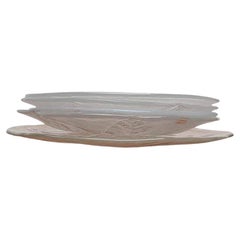 Set di 7 piatti floreali in vetro svedese vintage e piatto a forma di granchio di Ann Wärff