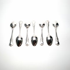 Set of 7 Vintage Tiffany & Co. 1878 Olympian Sterling Teaspoons, No Monogram