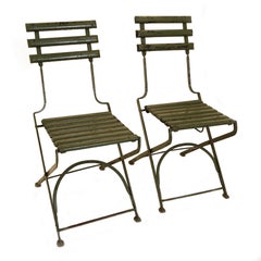 Ensemble de 70 chaises de jardin de la fin du XIXe siècle fabriquées pour le Antwerpen ZOO