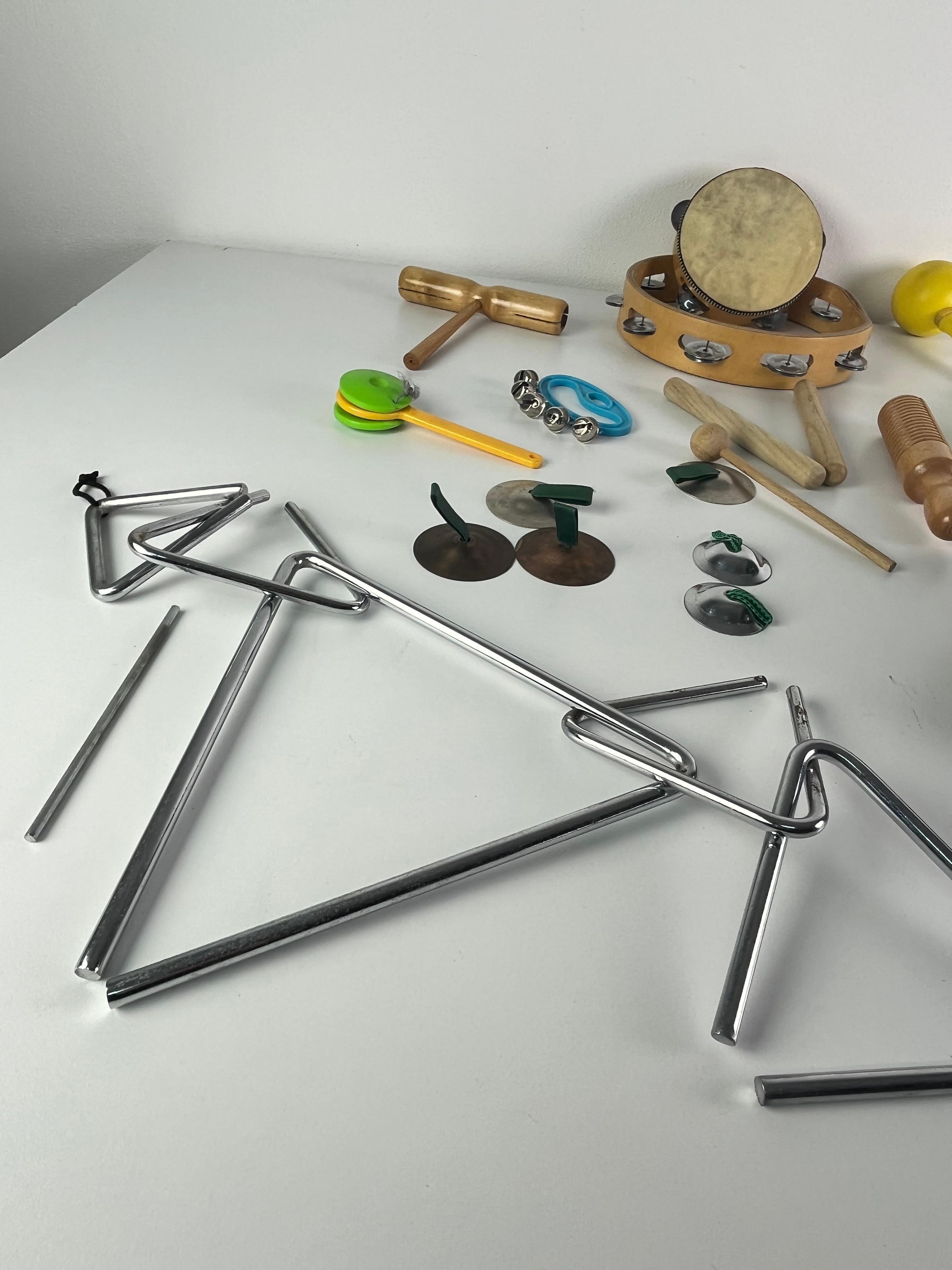 Métal Set of 70s Toy Musical Instruments, Made in Italy en vente