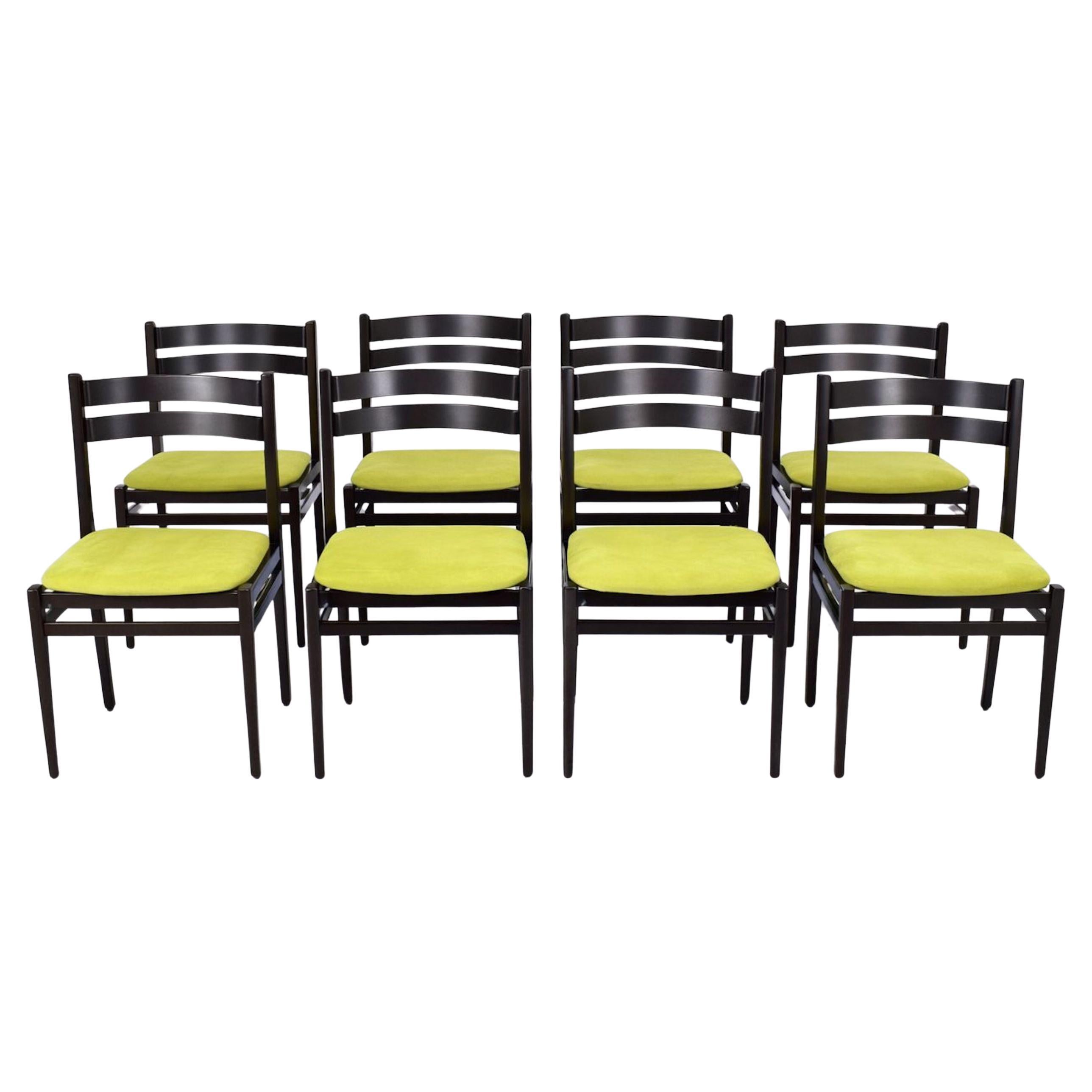 Set of 8 “107” Italian Dining Chairs by Gianfranco Frattini for Cassina, 1960s For Sale