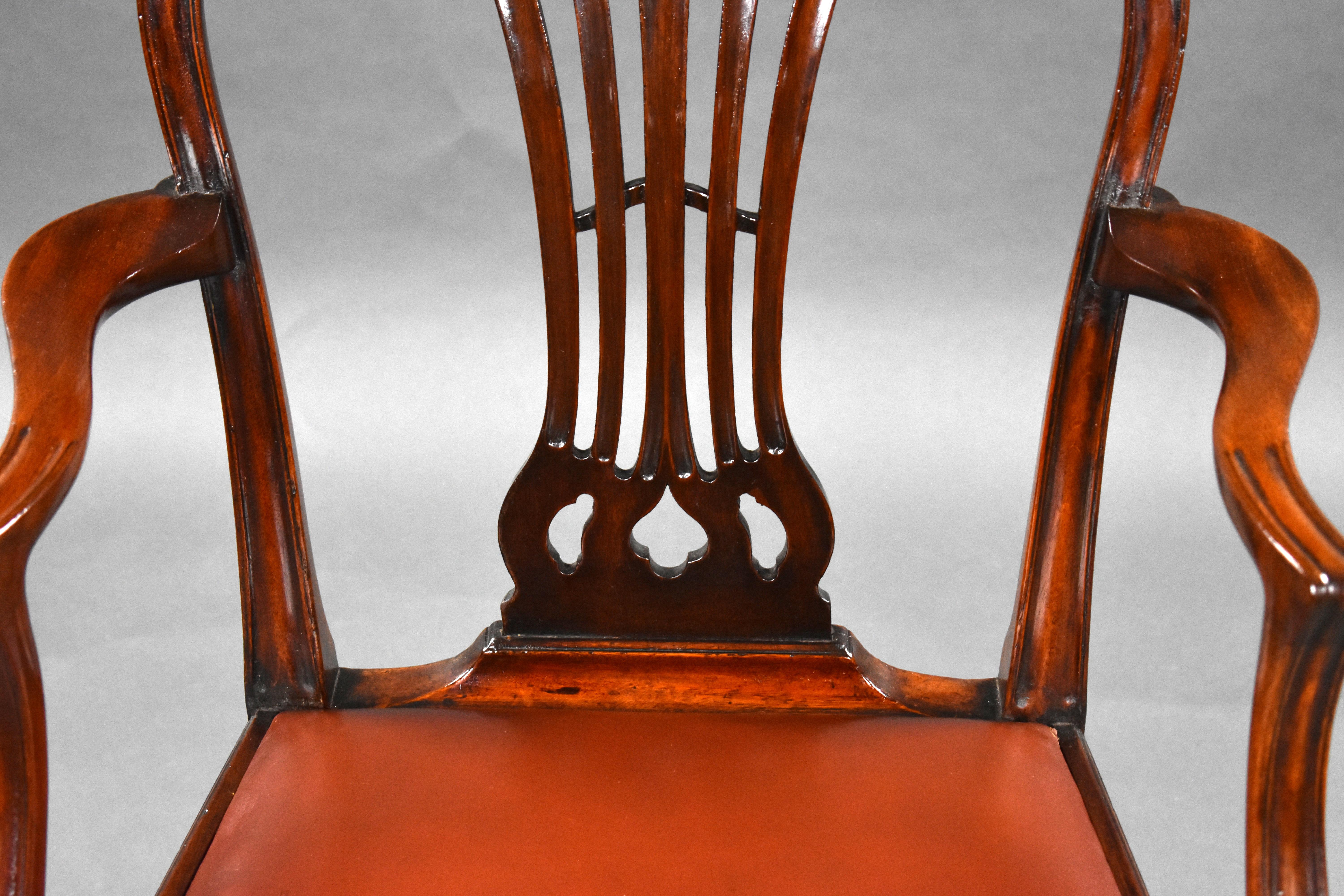Set of 8 18th Century George III Mahogany Dining Chairs 2
