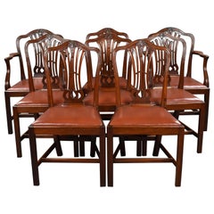 Antique Set of 8 18th Century George III Mahogany Dining Chairs