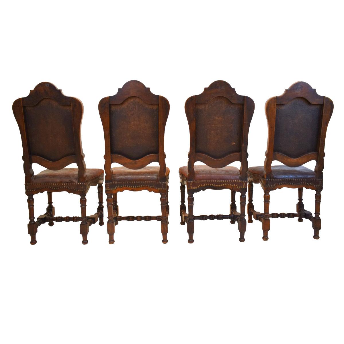 Néoclassique Ensemble de 8 chaises de salle à manger vénitiennes du 18ème siècle en vente