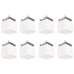 Set of 8 1930s Cube Ceiling Lights