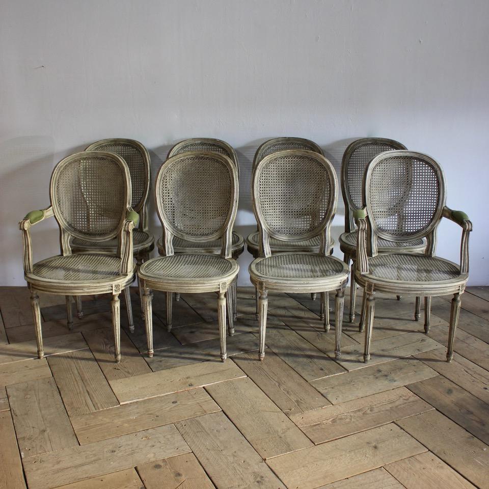 Set of 8, 1930s French Dining Chairs in the Louis XVI Taste 3