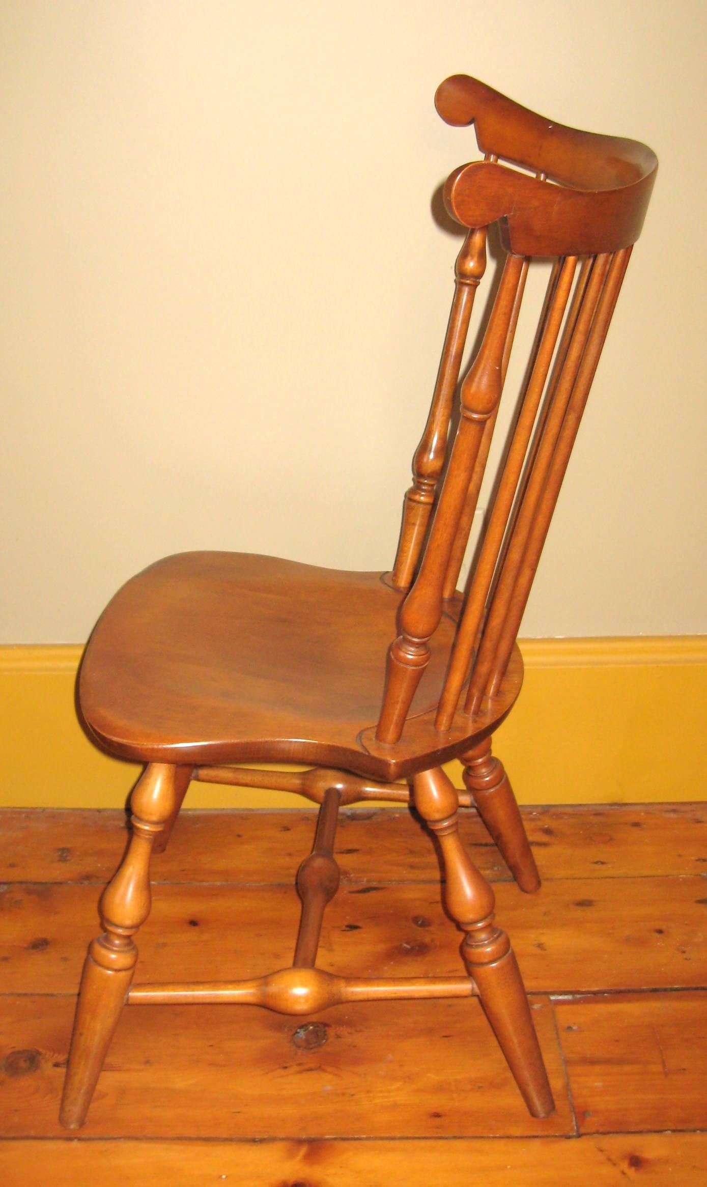 Wonderful set of six Nichols & Stone Co Windsor pine chairs. 6 chairs in total. These are in great condition. True antique pieces that came out my Historic 1769 Hudson Valley New York Property. These pieces carefully handpicked for my Historic