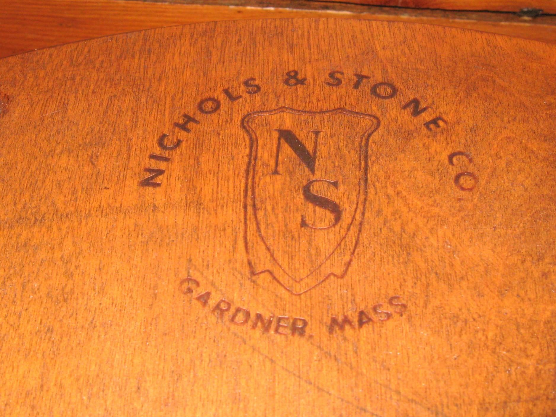 Set of Six 1930s Pine Windsor Farm House Rustic Chairs Nichols & Stone Co 2