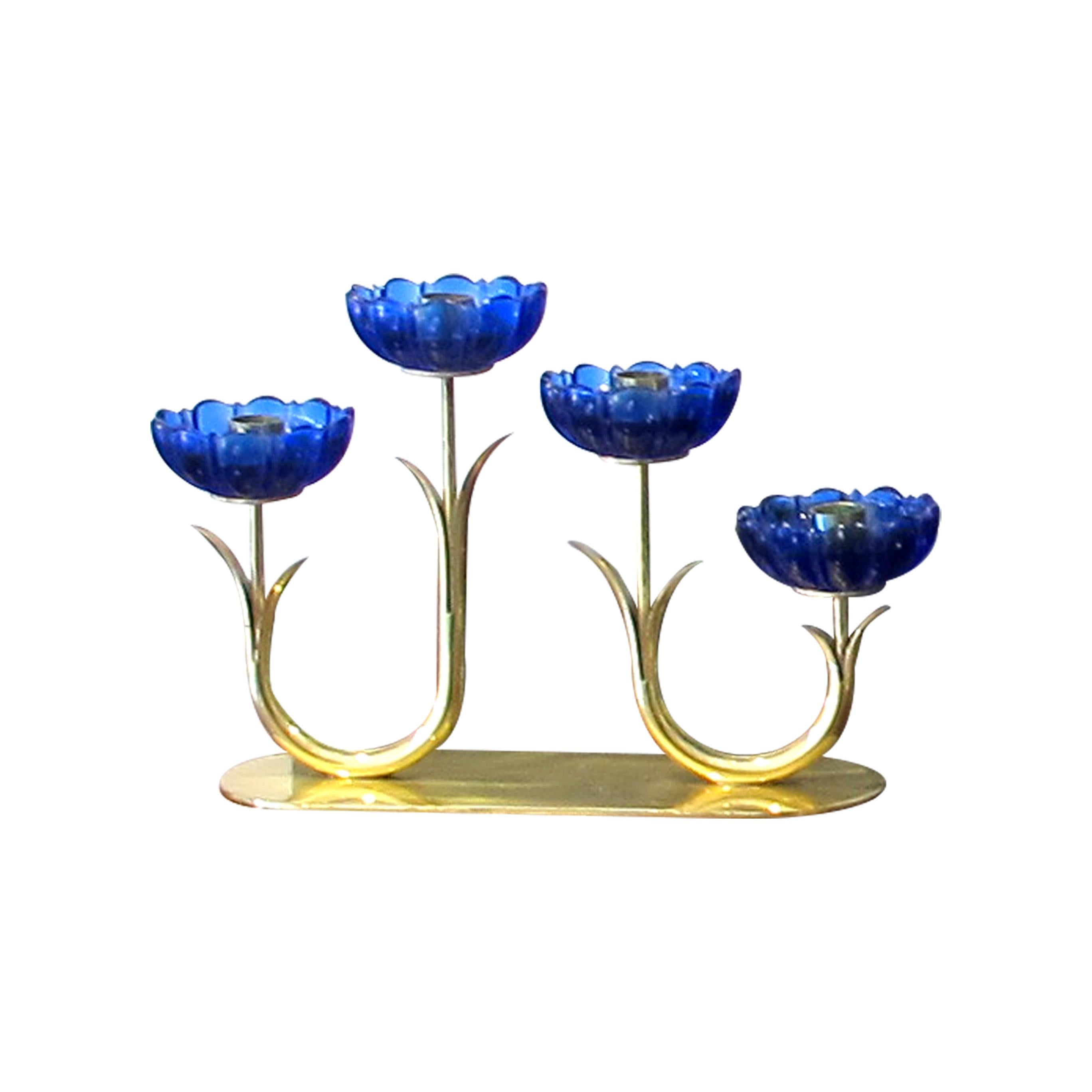 Mid-Century Modern Set of 8 1950s Swedish Candleholders designed by Gunnar Ander for Ystad Metall