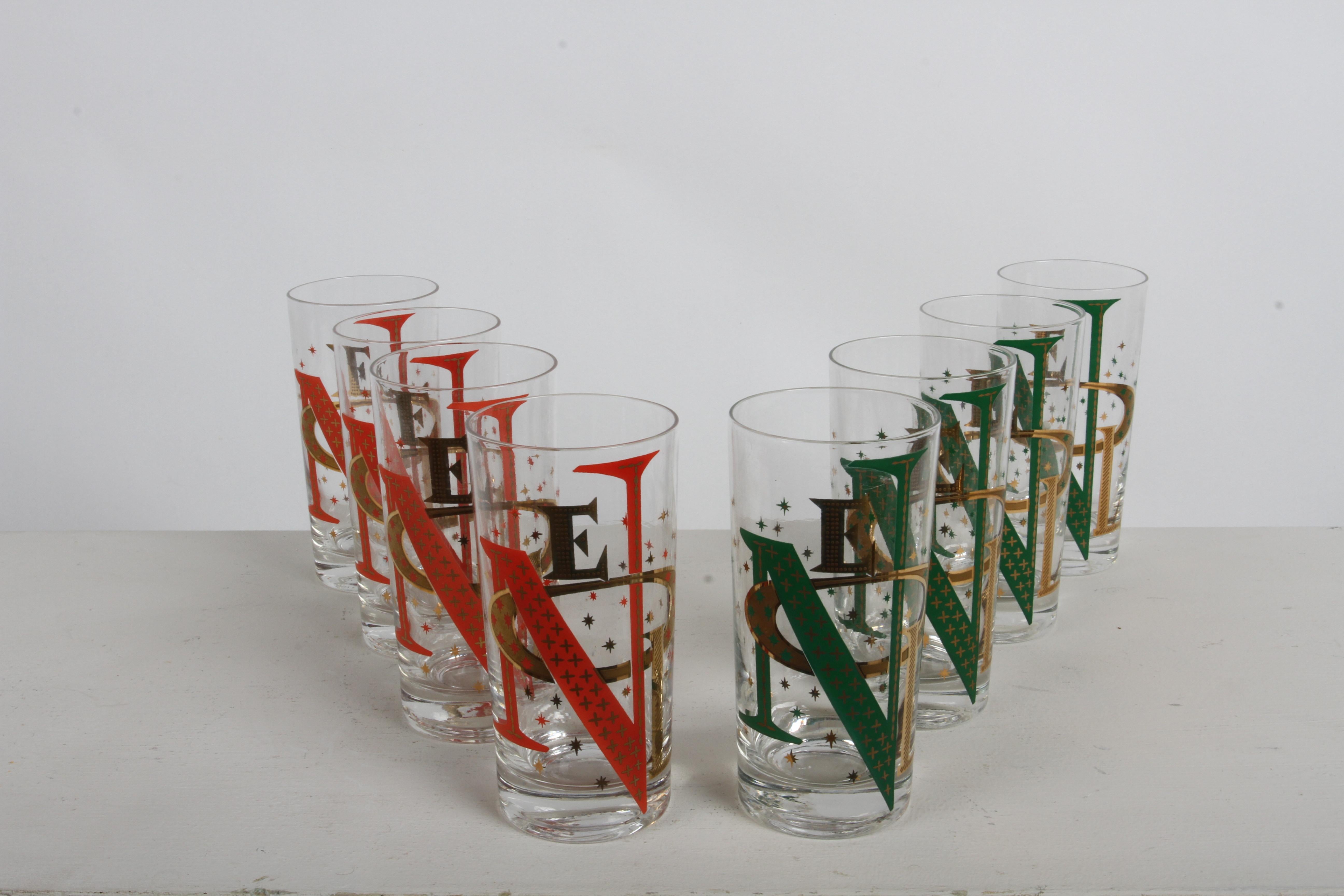 Satz von 8 1960er Jahre Weihnachten Urlaub Thema 