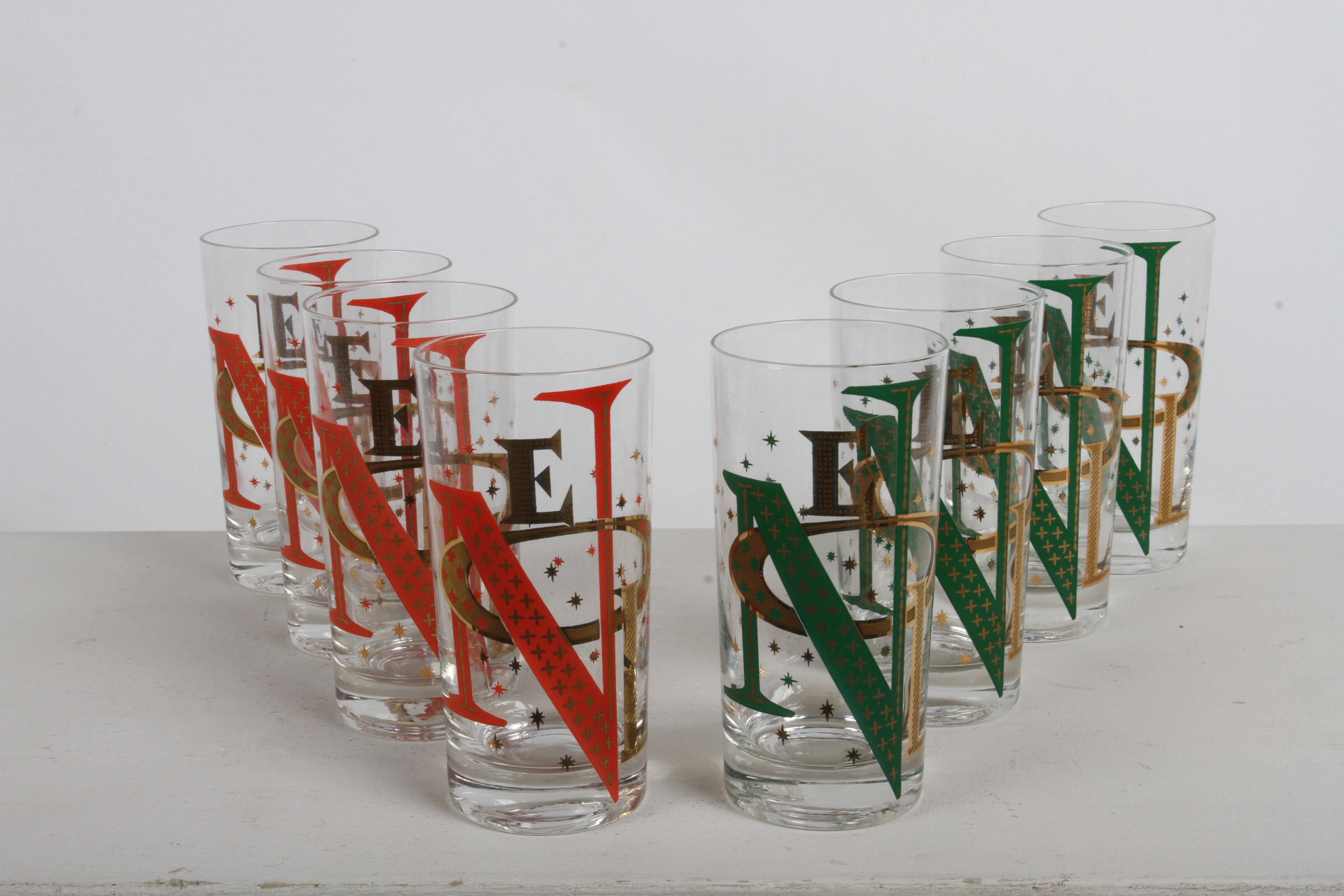 Satz von 8 1960er Jahre Weihnachten Urlaub Thema 