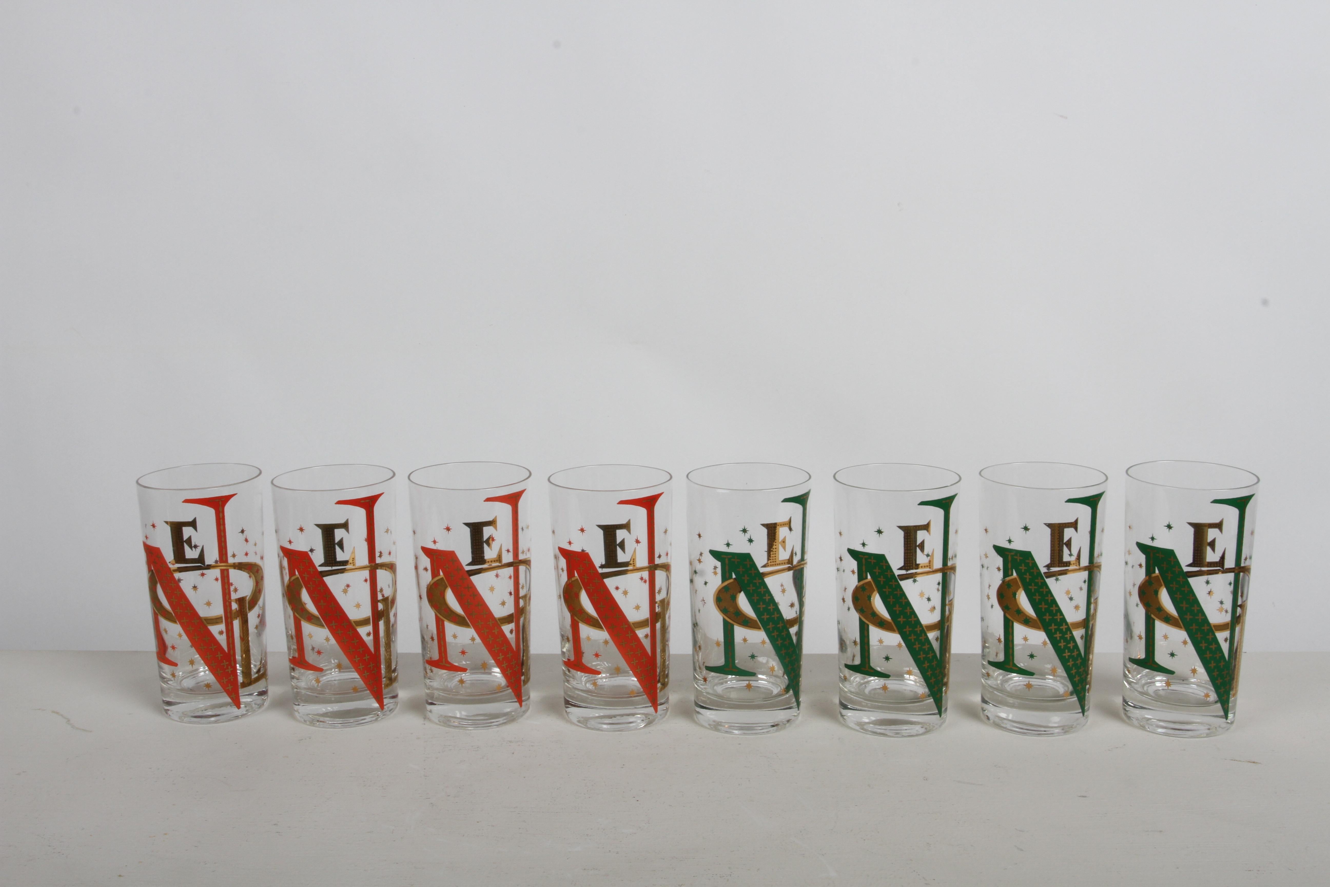 Satz von 8 1960er Jahre Weihnachten Urlaub Thema 