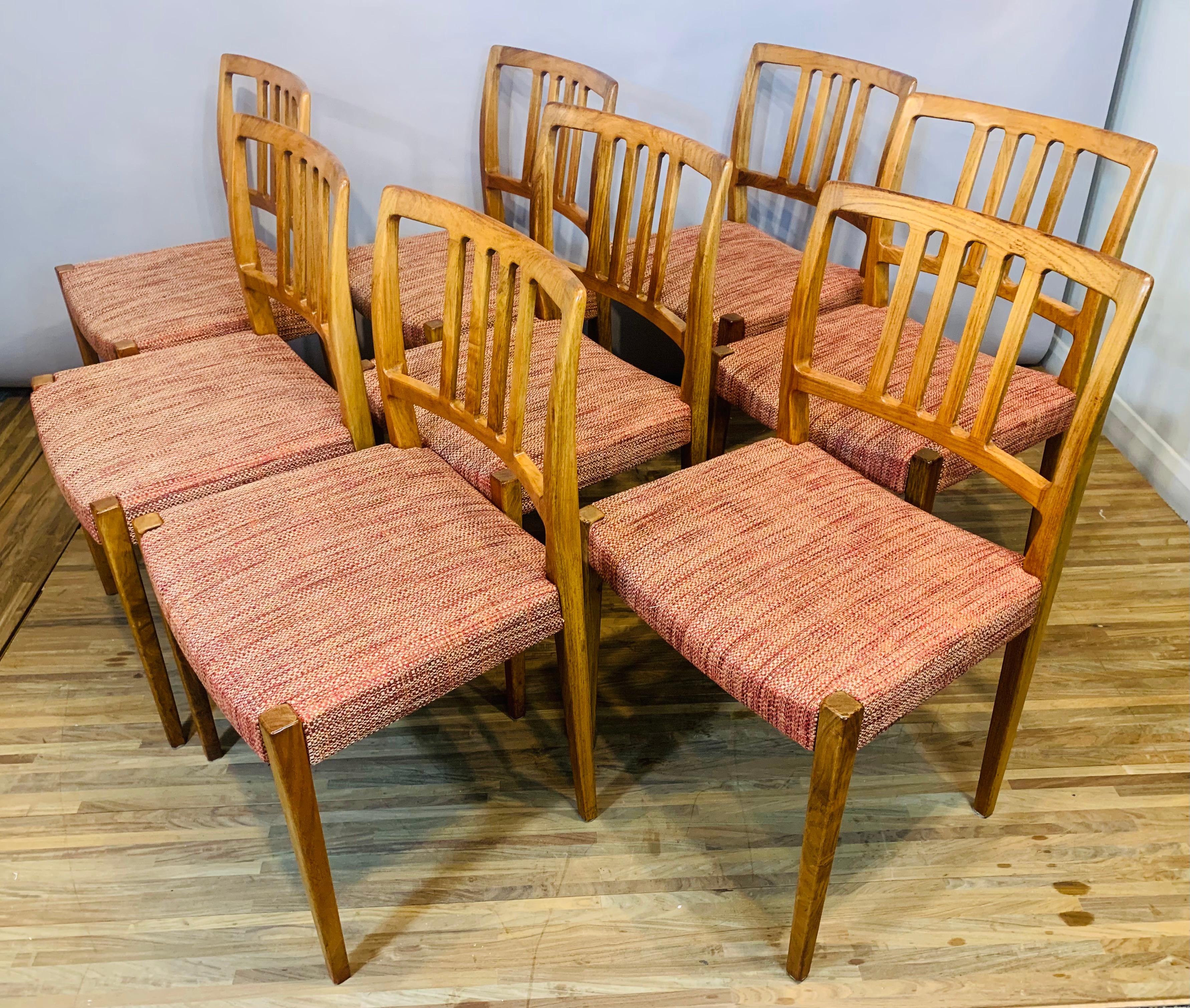 Set of 8 1960s Danish Mid-Century Dyrlund Rosewood Dining Chairs 2