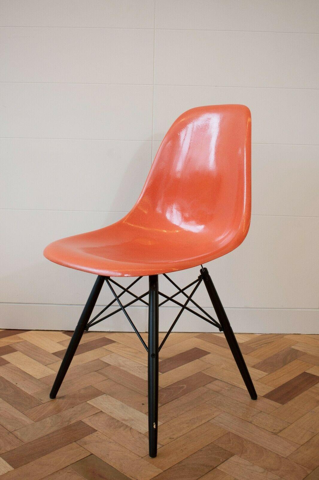 Fiberglass Set of 8 1960s Fibreglass Chairs by Charles and Ray Eames for Herman Miller